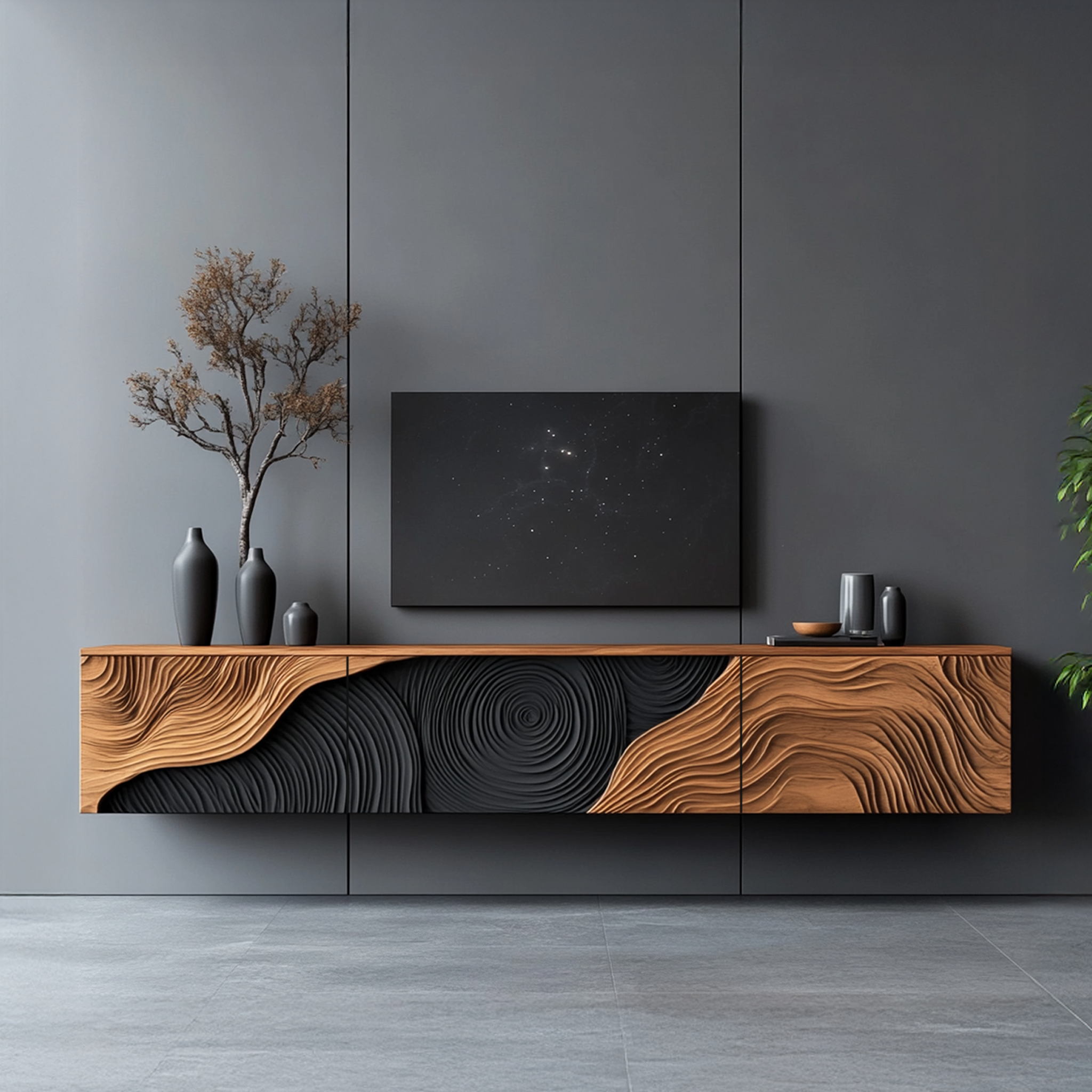 Mid Century Modern TV Cabinet For Entryway Design SILDTTRTVC059
