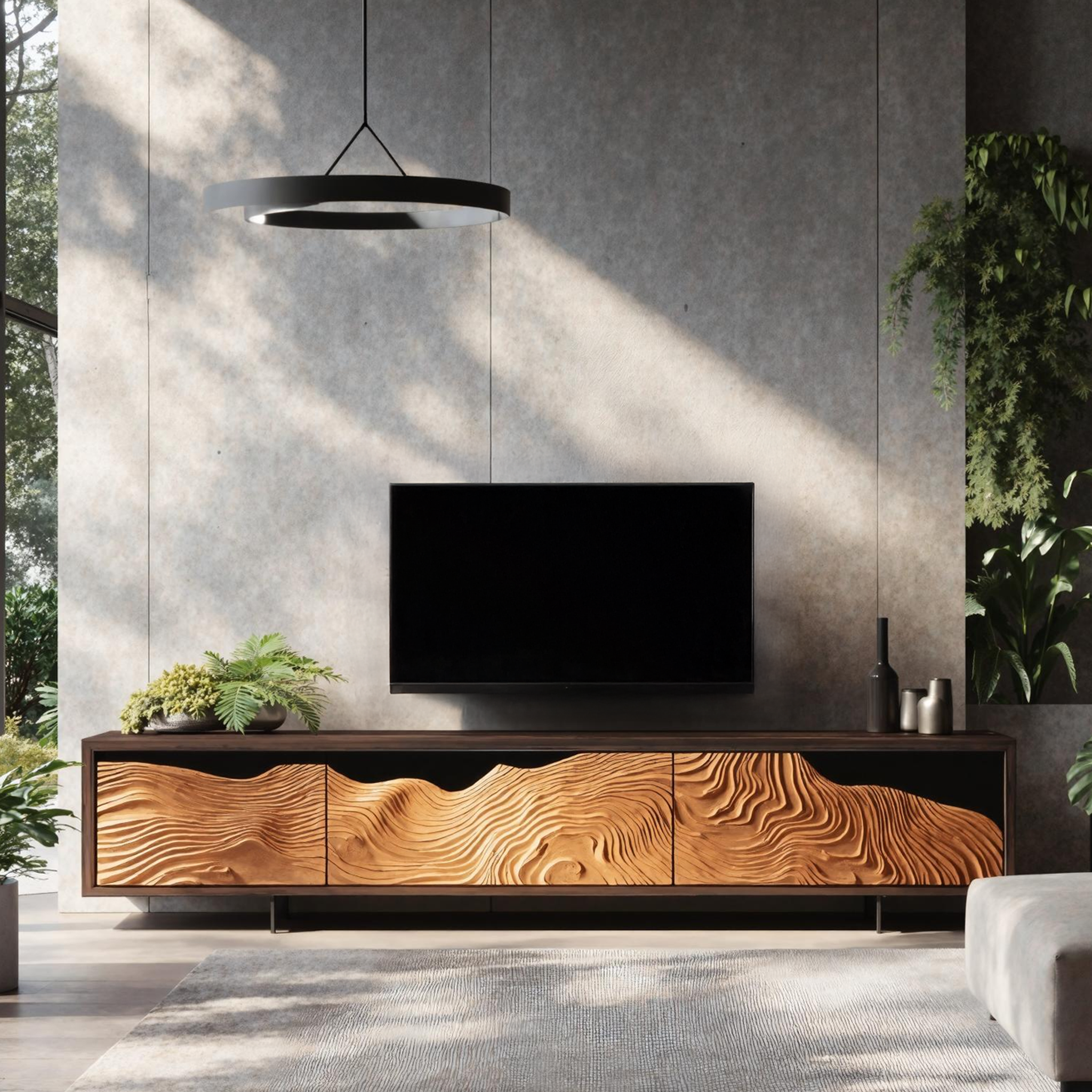 Mid Century Rustic TV Cabinet For Cozy Spaces SILDTTNTVC043