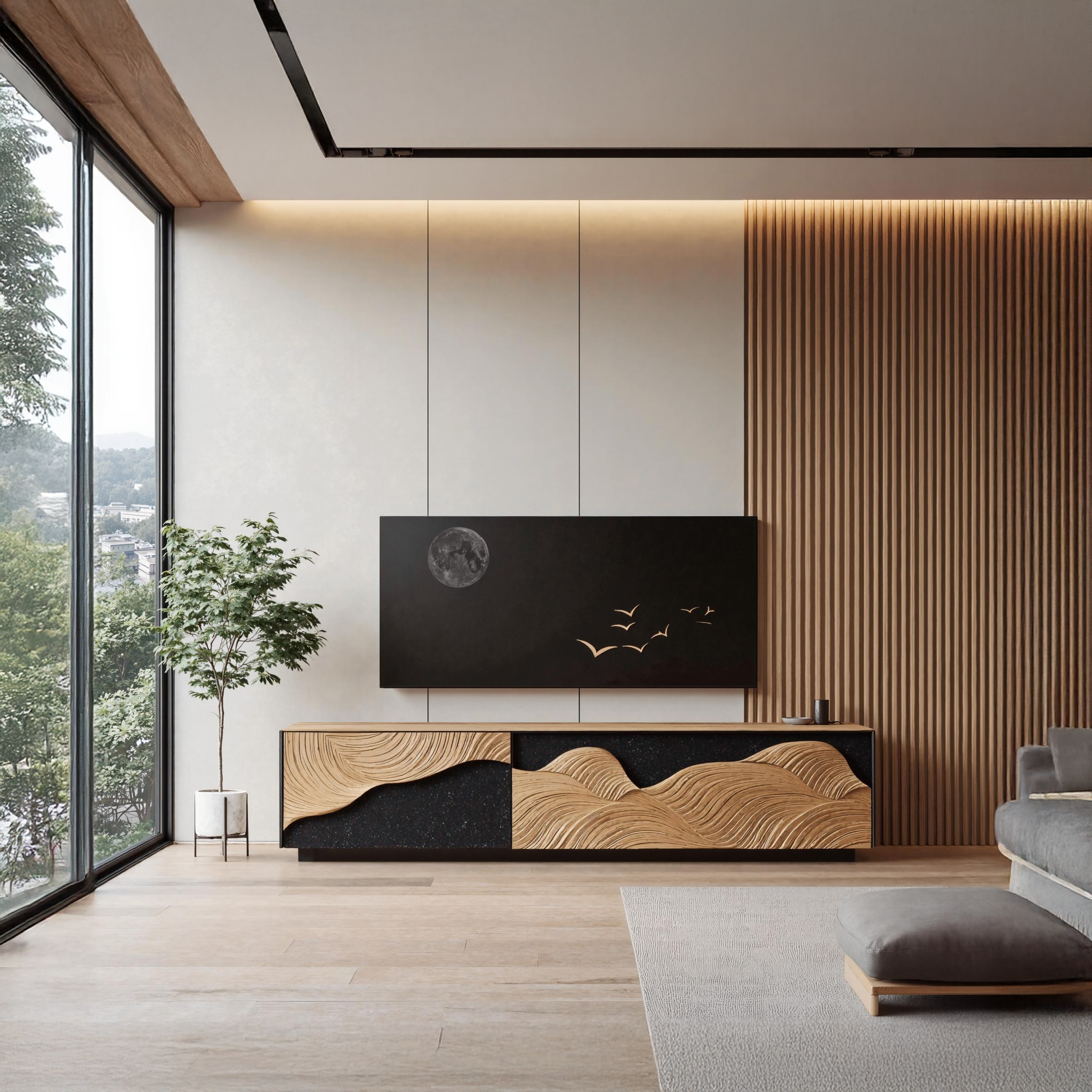 Handcrafted Wood Console For Furniture Design SILDTTRTVC053