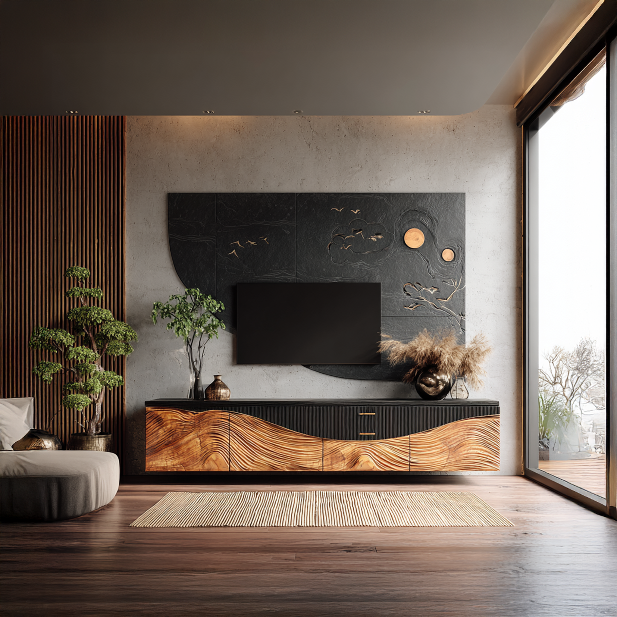 Rustic TV Console For Entryway Design Ideas SILDTTRTVC056