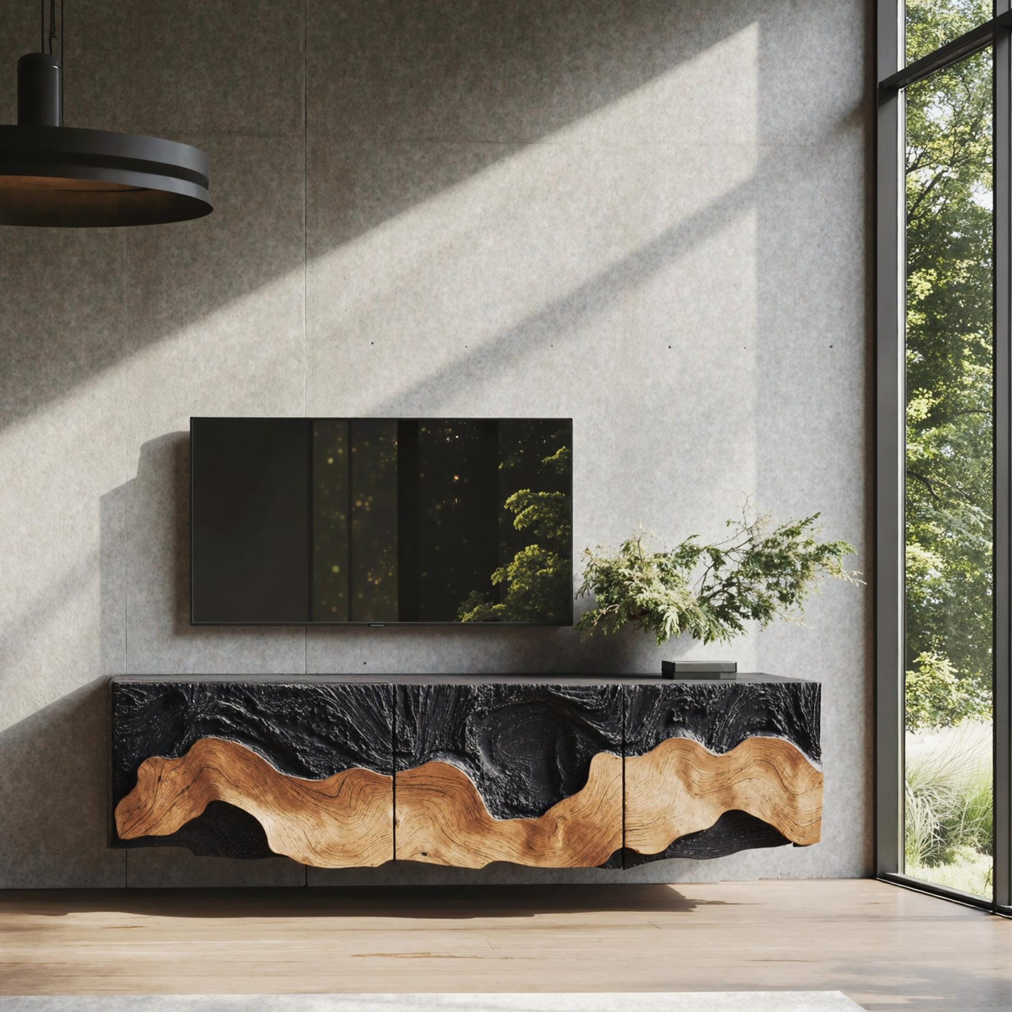 Rustic Farmhouse TV Console For Living Room Setup SILDTTNTVC035