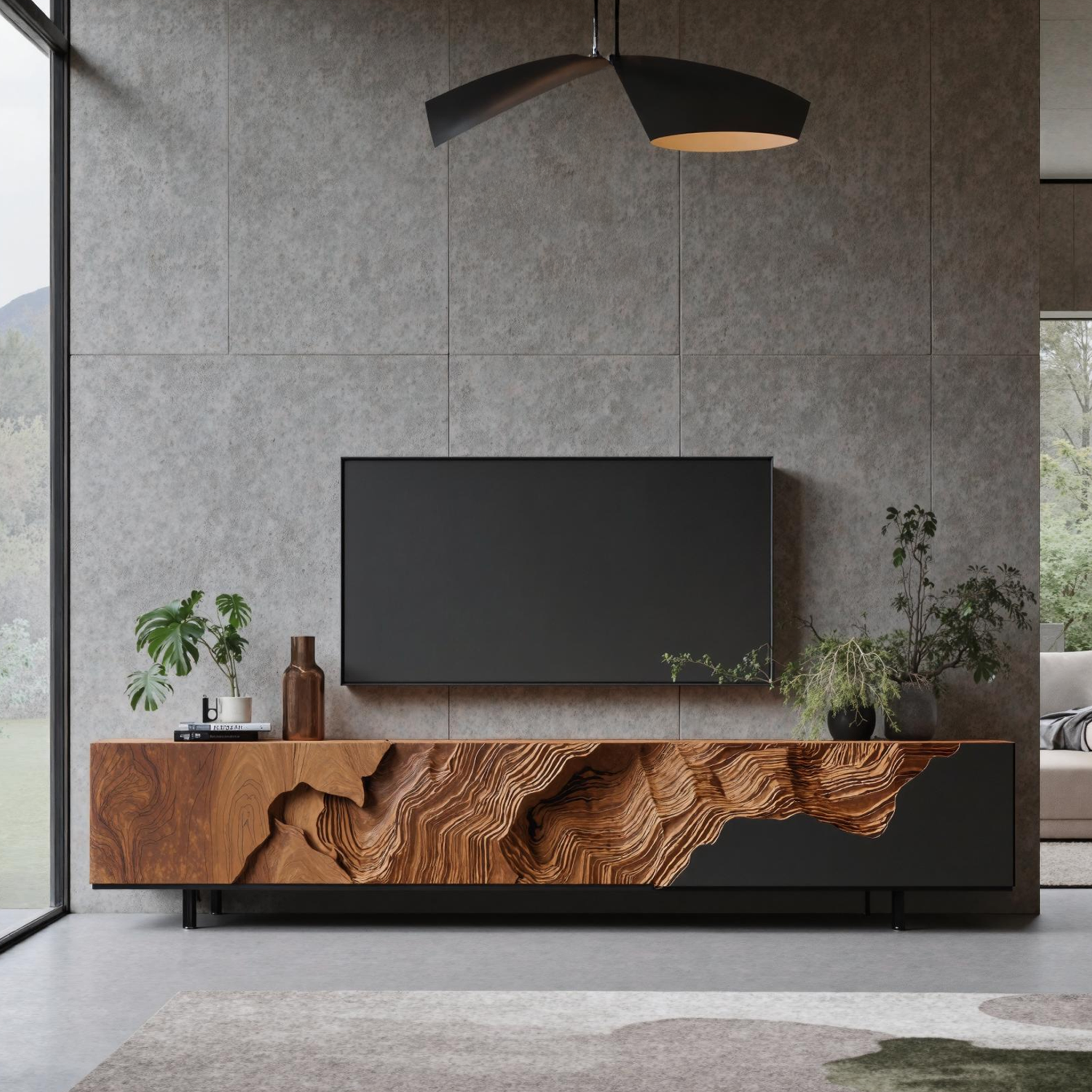 Rustic TV Console Stand For Living Room Design SILDTTNTVC041