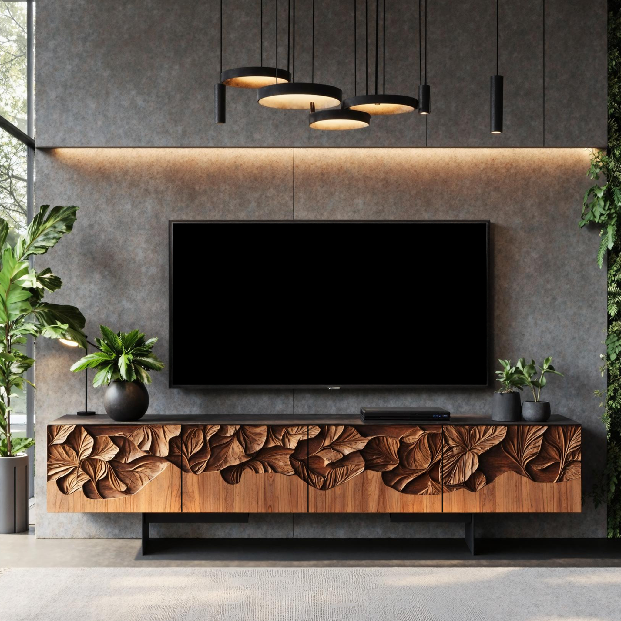 Farmhouse Wooden TV Console For Entryway Design SILDTTNTVC037