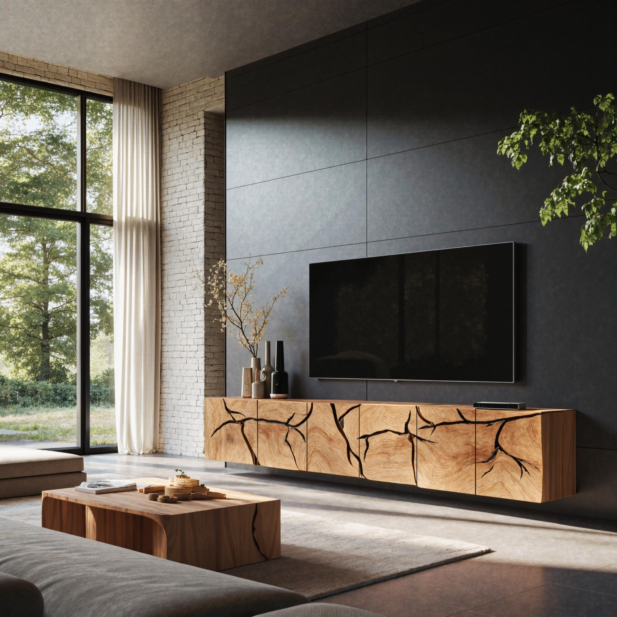 Handcrafted Rustic TV Cabinet For Home Interiors SILDTTRTVC064