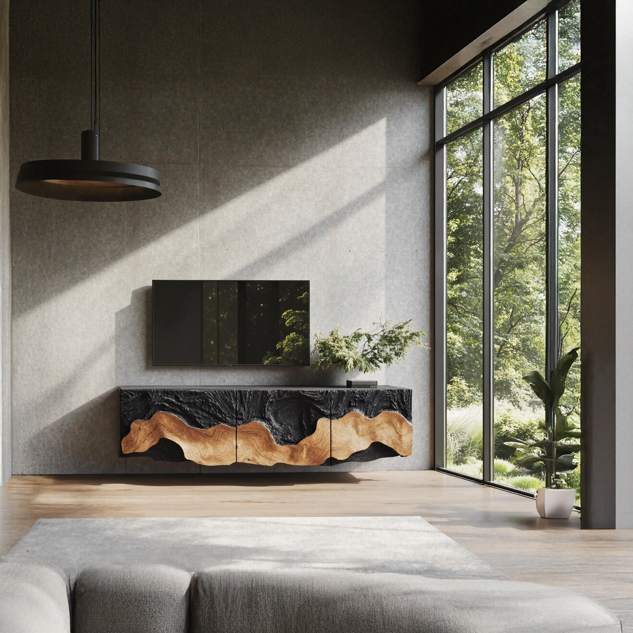 Rustic Farmhouse TV Console For Living Room Setup SILDTTNTVC035