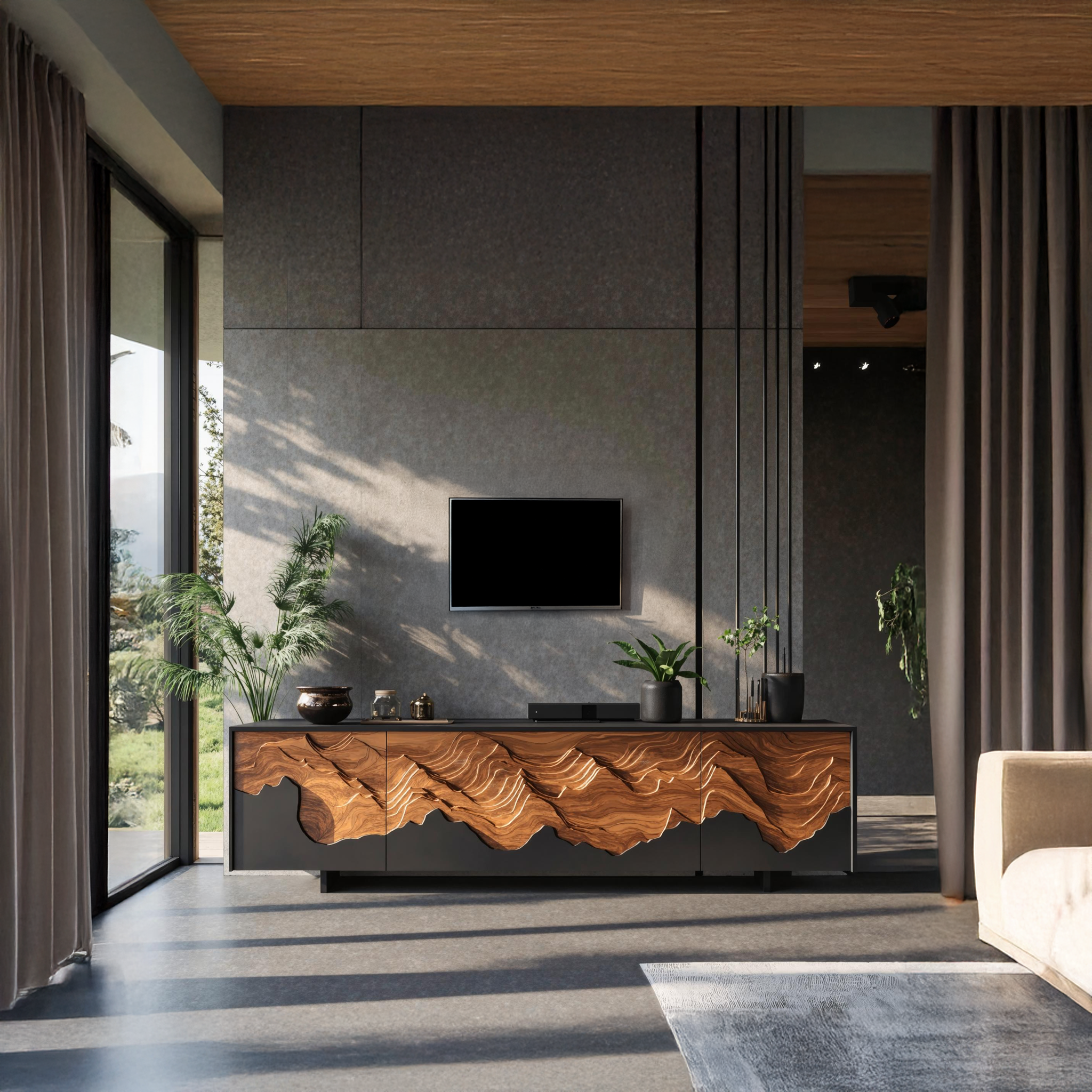 Rustic TV Console For Entryway Design Ideas SILDTTNTVC070