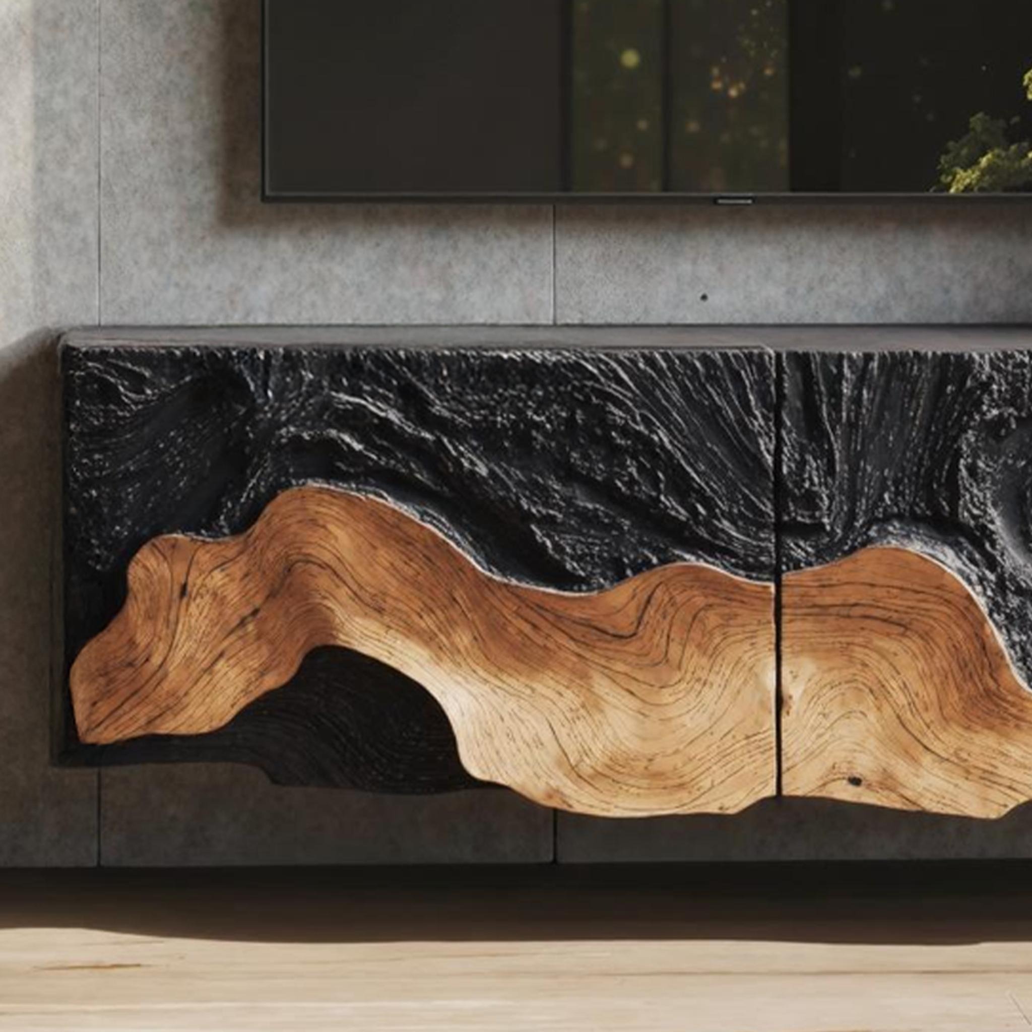 Rustic Farmhouse TV Console For Living Room Setup SILDTTNTVC035