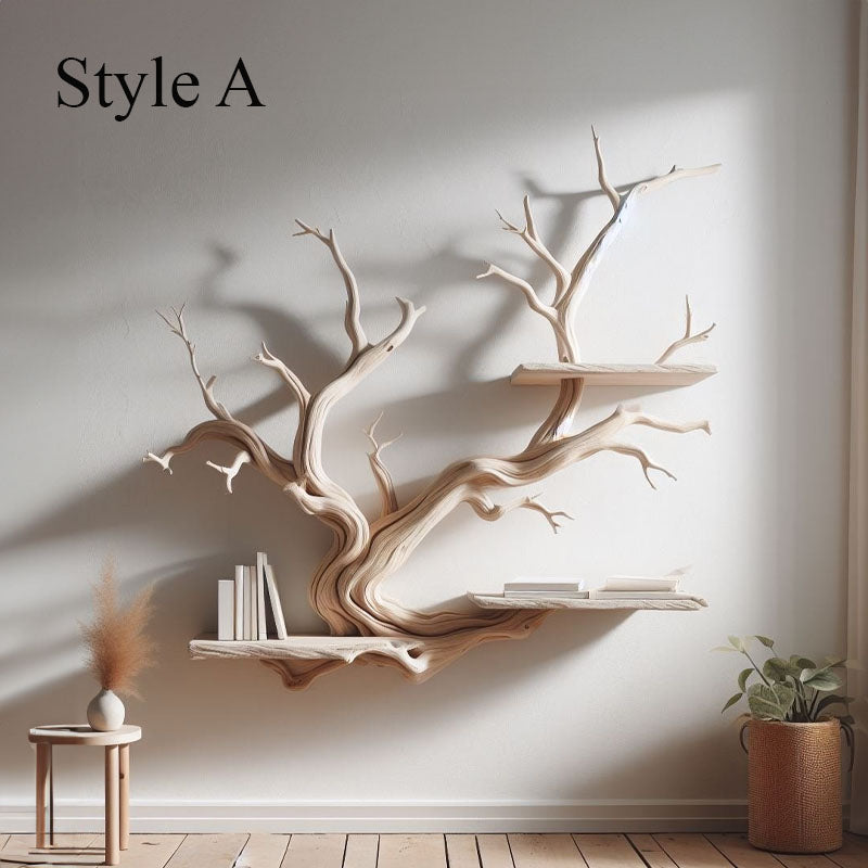Cozy Tree Branch Driftwood Floating Shelf Wall Mount SINLTBS007