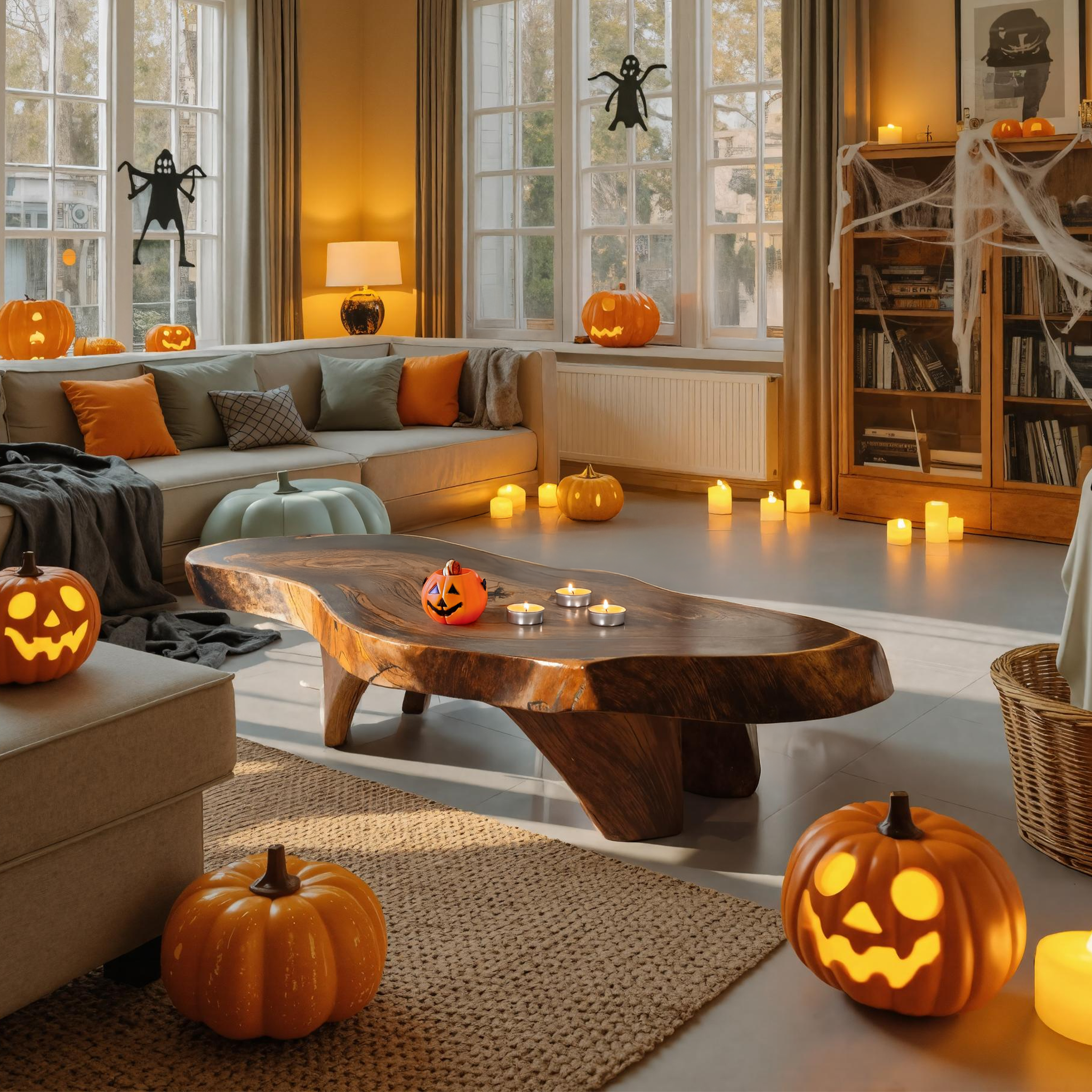 Farmhouse Wooden Live Edge Coffee Table For Furniture Decor Halloween Decor SILDTTRHCF006
