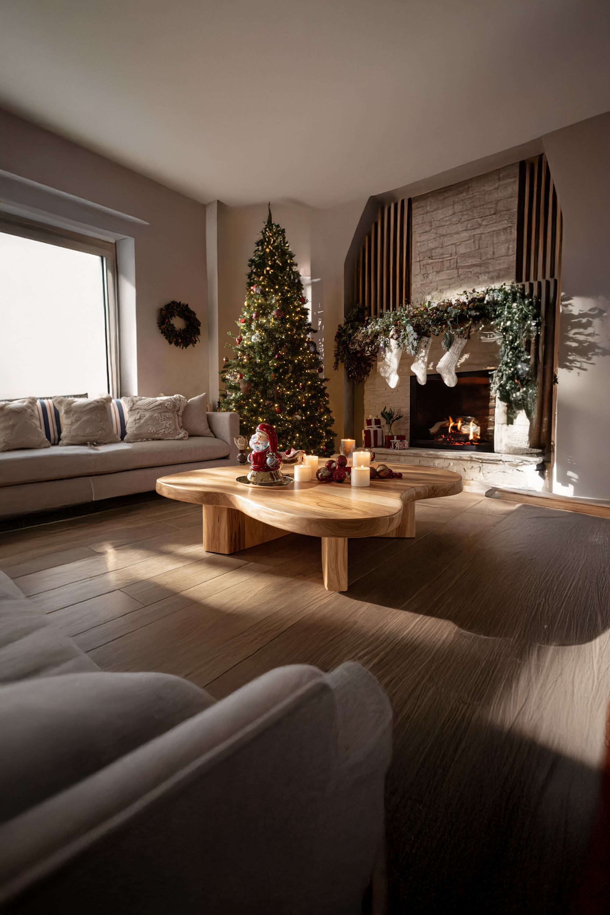 Modern Solid Wood Coffee Table For Christmas Furniture Decor SILDTTRCCF035