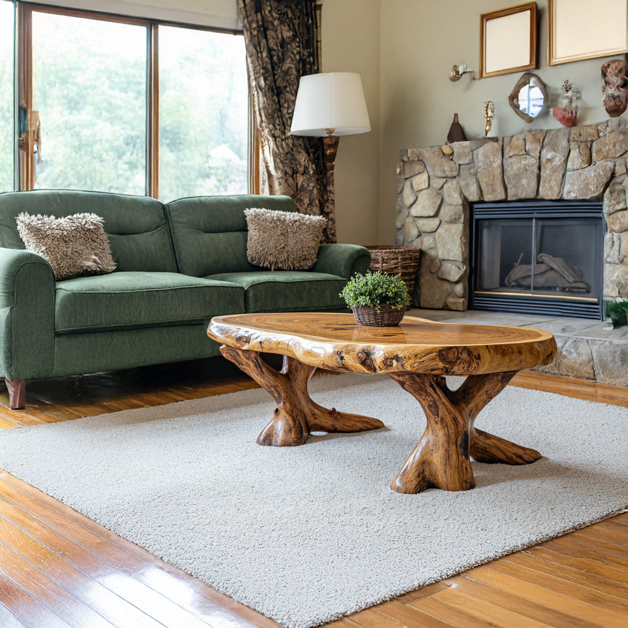 Wood Coffee Table For Living Room Home SILDTCF050