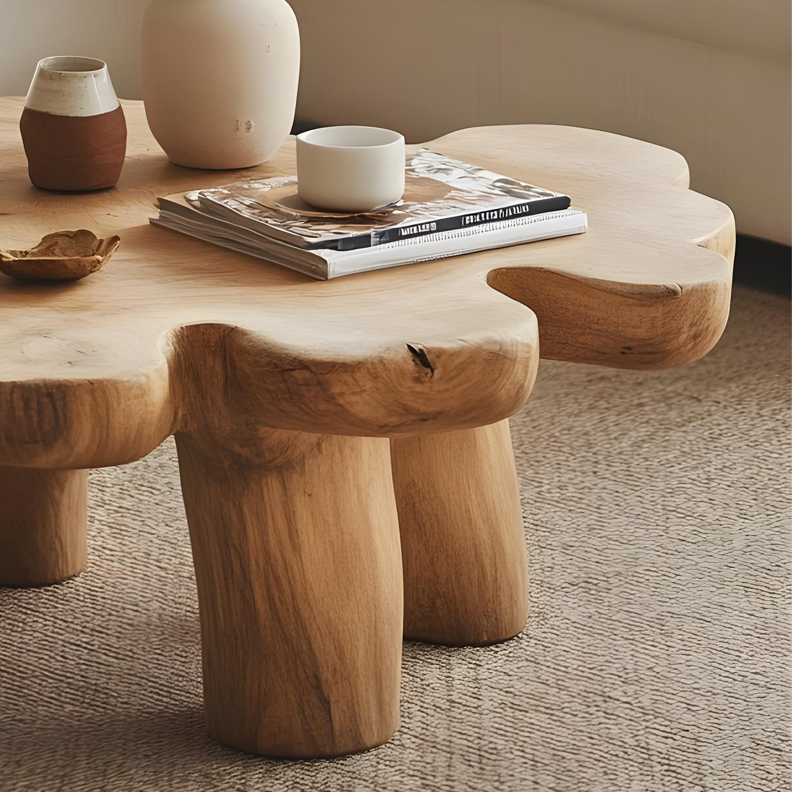 Timeless Vintage Natural Wood Coffee Table For Modern Living Rooms SILDTCF121