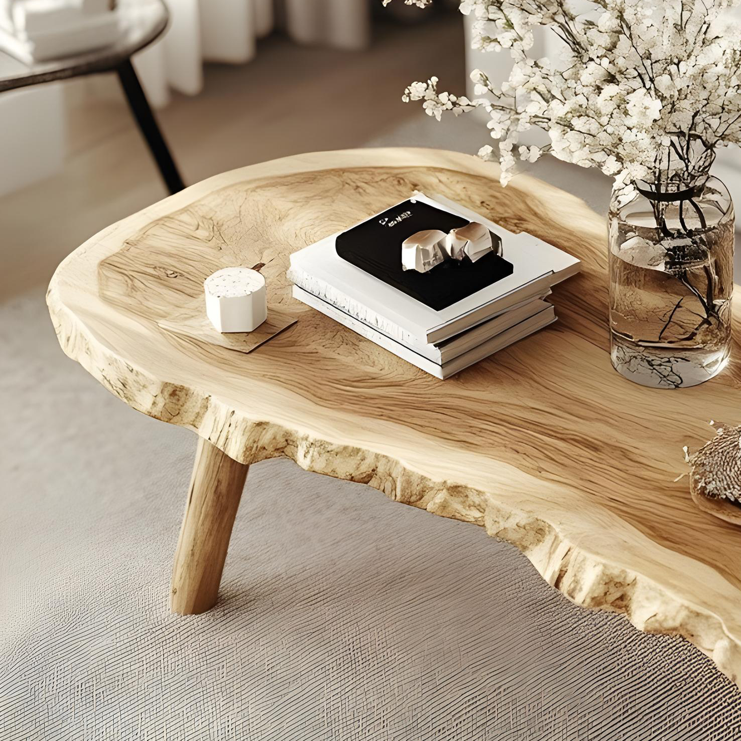 Vintage Inspired Natural Wood Coffee Table For Relaxing Living Room SILDTCF127
