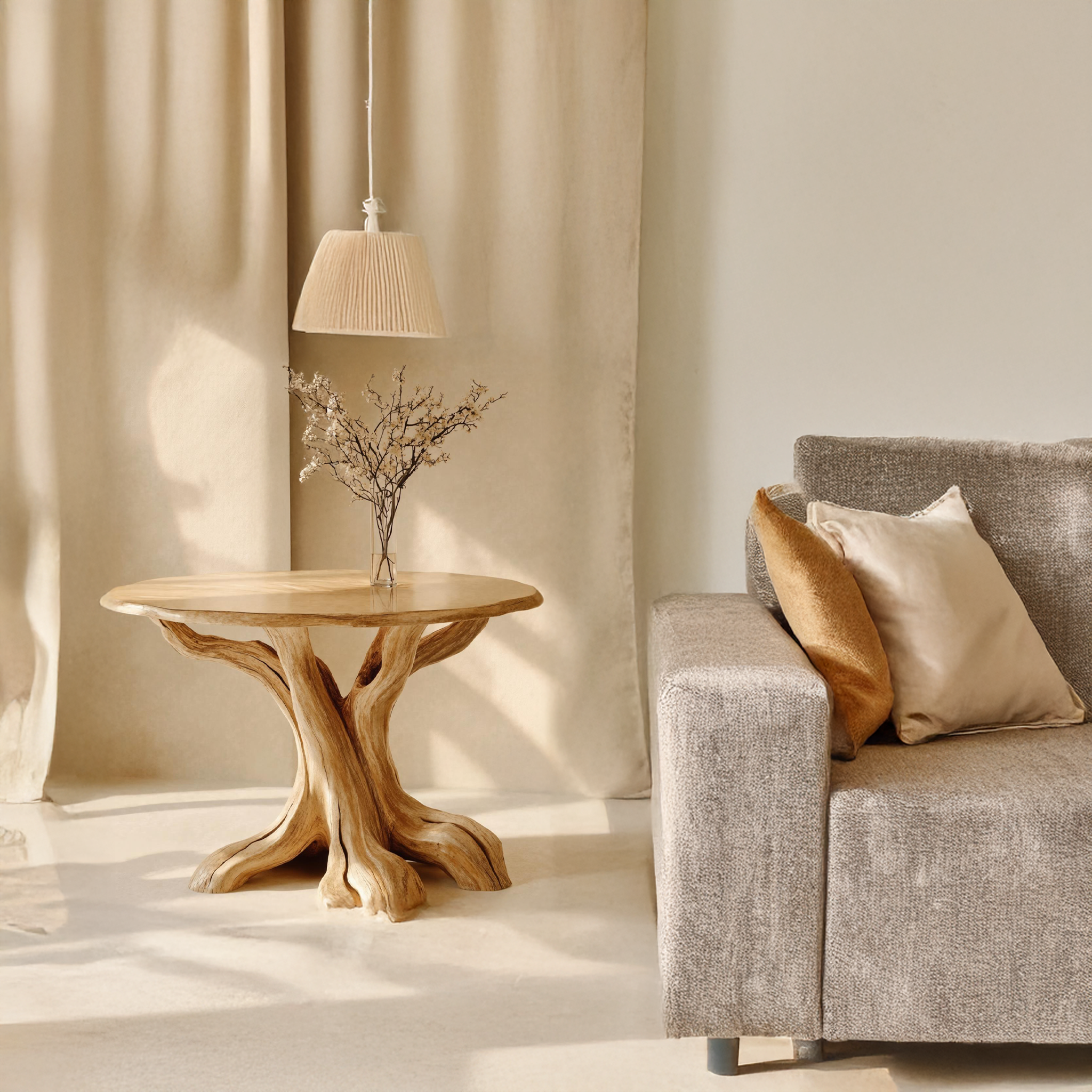 Handcrafted Wooden End Table With Timeless Design For Your Living Space SILDTEN109