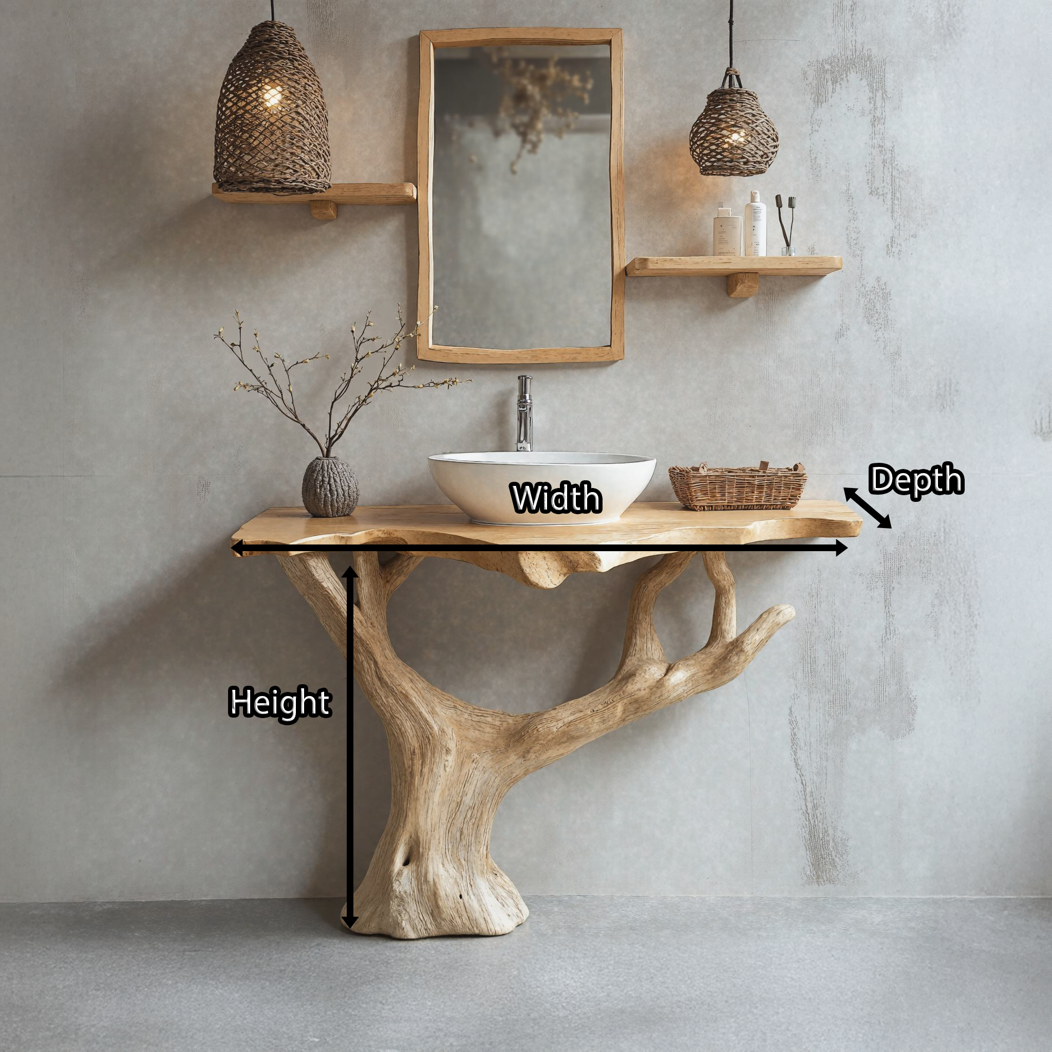 Minimalist Floating Wood Bathroom Vanity For Modern Spaces SILDTBRV105