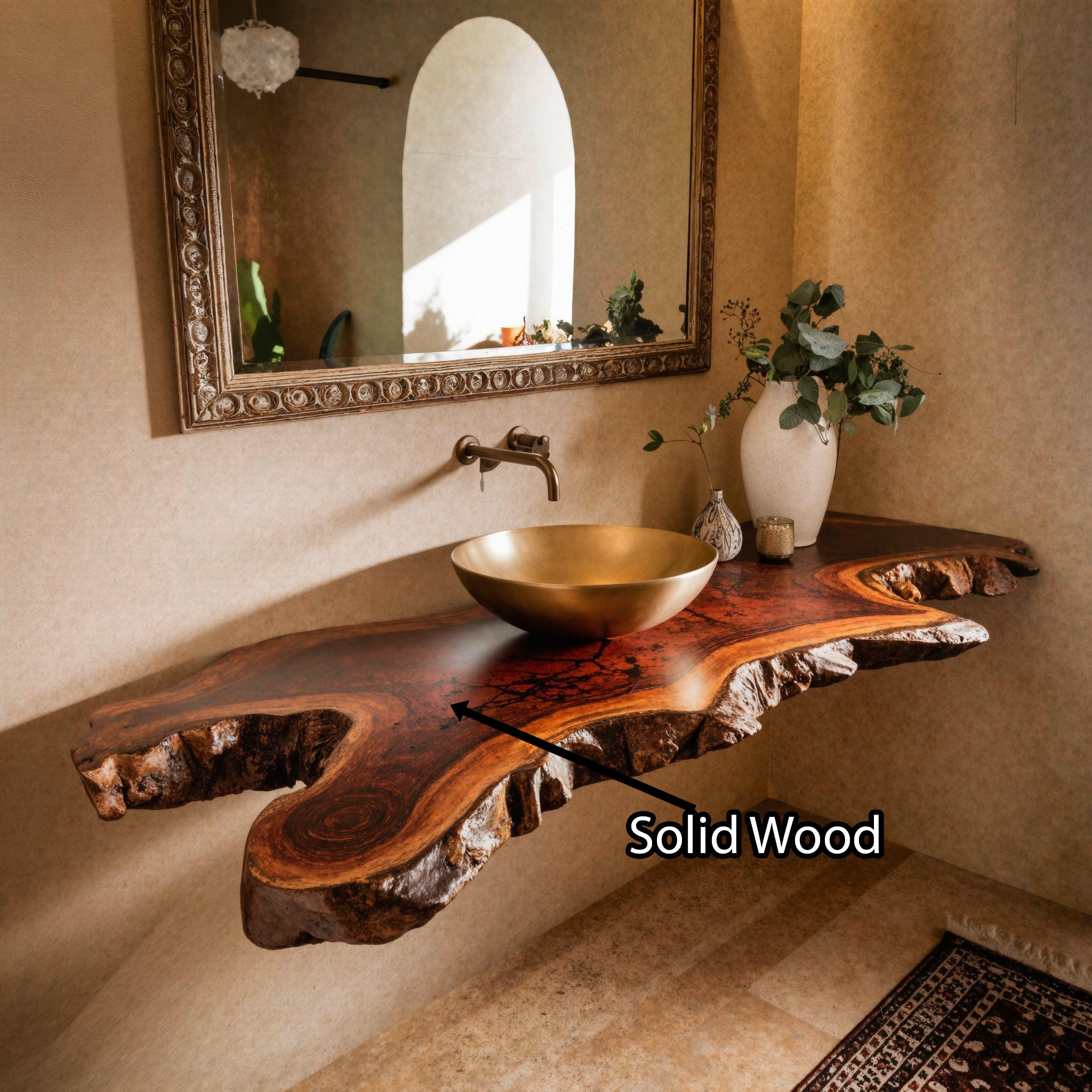 Rustic Bathroom Vanity Floating Shelf SILDTBRV091