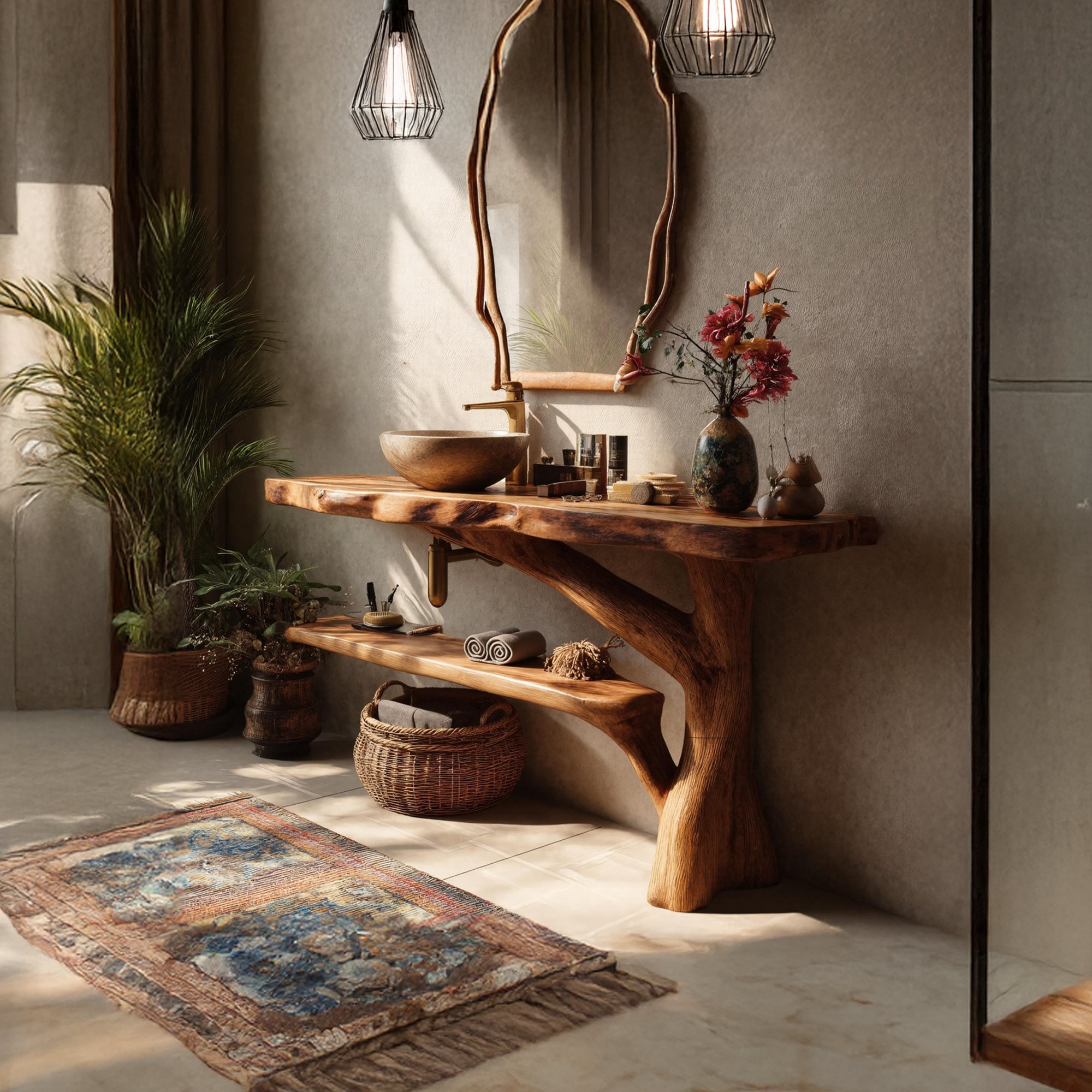 Modern Solid Wood Bathroom Vanity For Luxury Furniture Home Decor SILDTTRBRV077