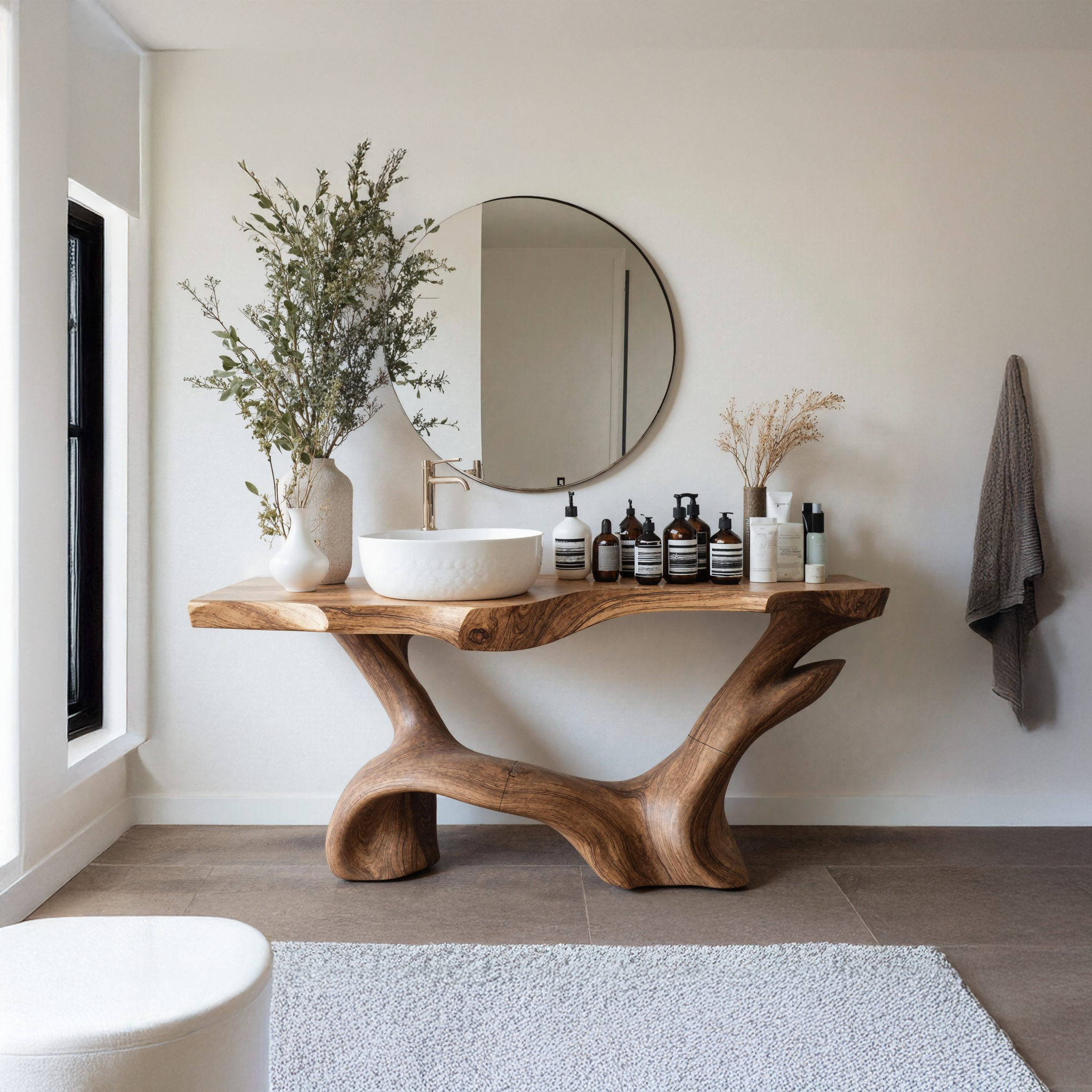 Farmhouse Solid Vanity For Country Bathroom Design SILDTTRBRV005