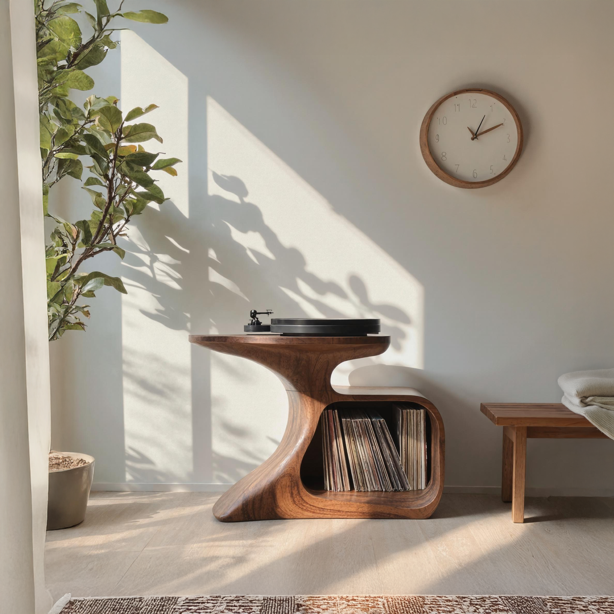 Handcrafted Record Stand Artisan Living Room Decor SILDTRPT031