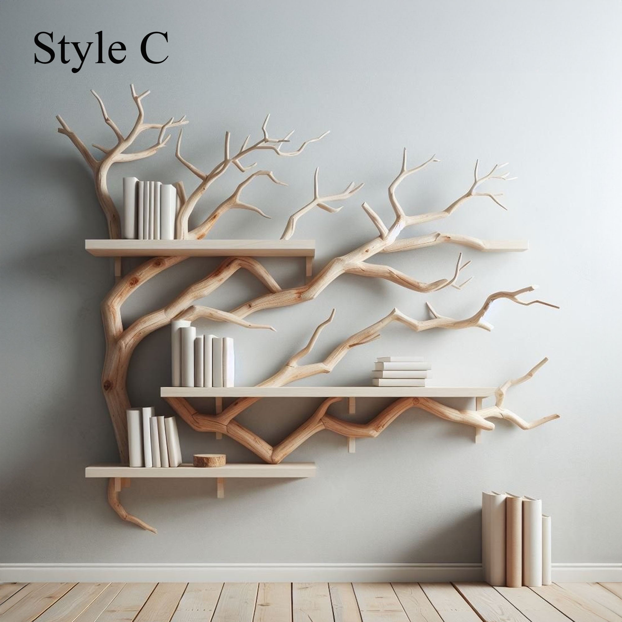 Tree Branch Shelves Driftwood Wall Mounted Floating Shelf SINLTBS008