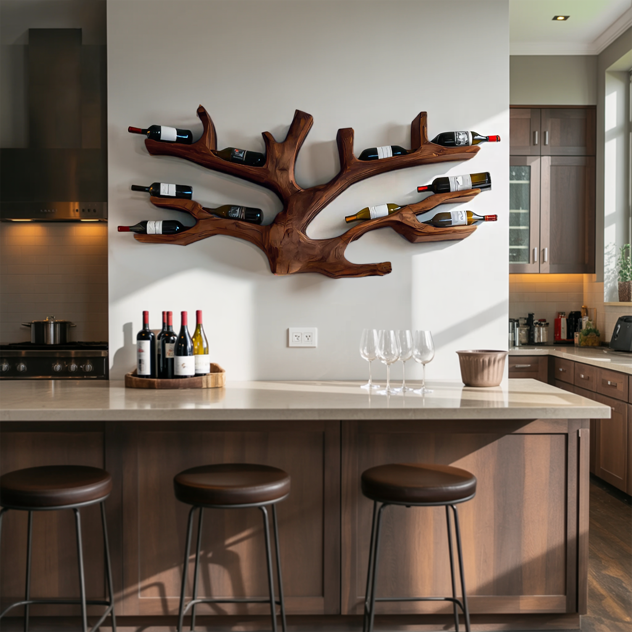 Artistic Wine Holder Wall Rack For Home Bar RTTHTTWH011