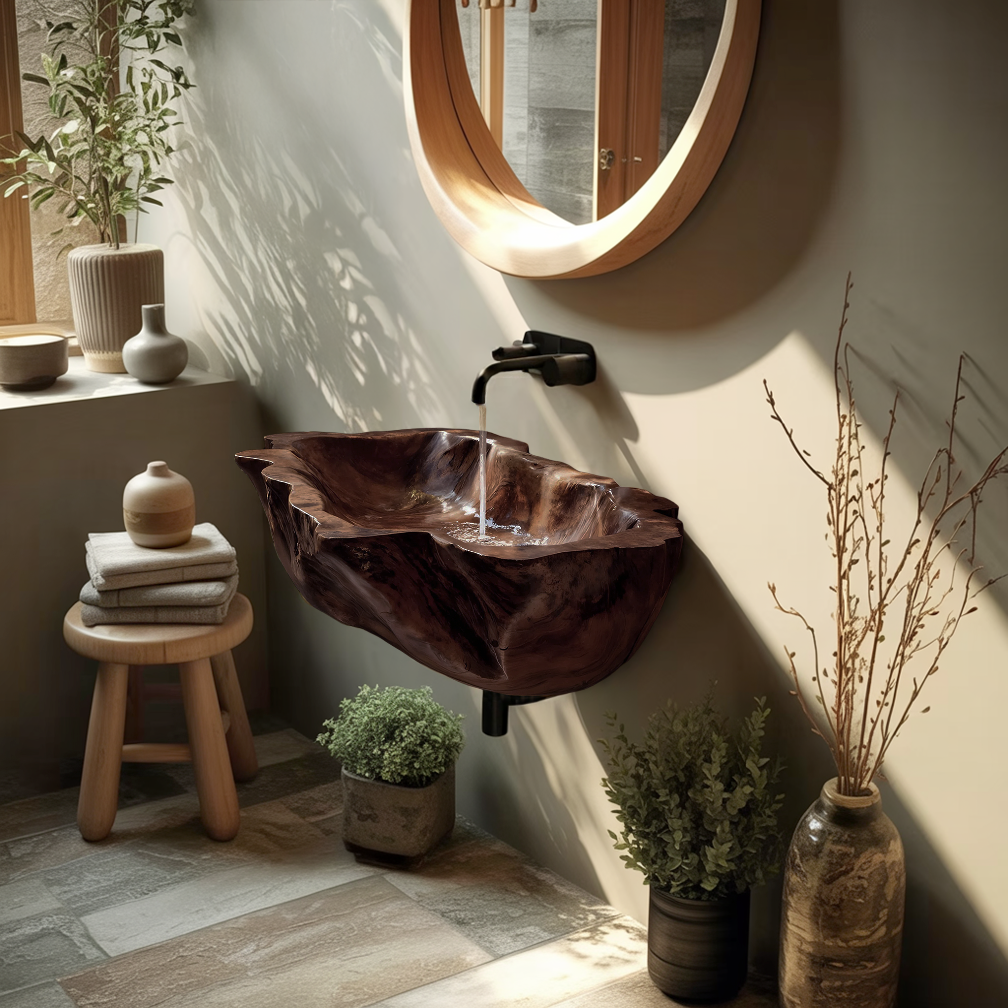 Farmhouse Solid Wood Wash Basin For Cozy Bedroom Furniture Design SILDTTRVS035