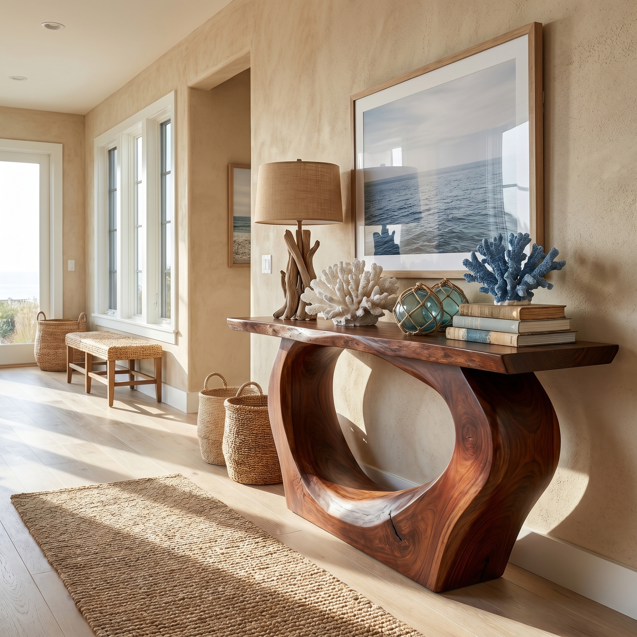 Handcrafted Sculpted Console Table Living Room Interior Feature Accent SINLSACS447
