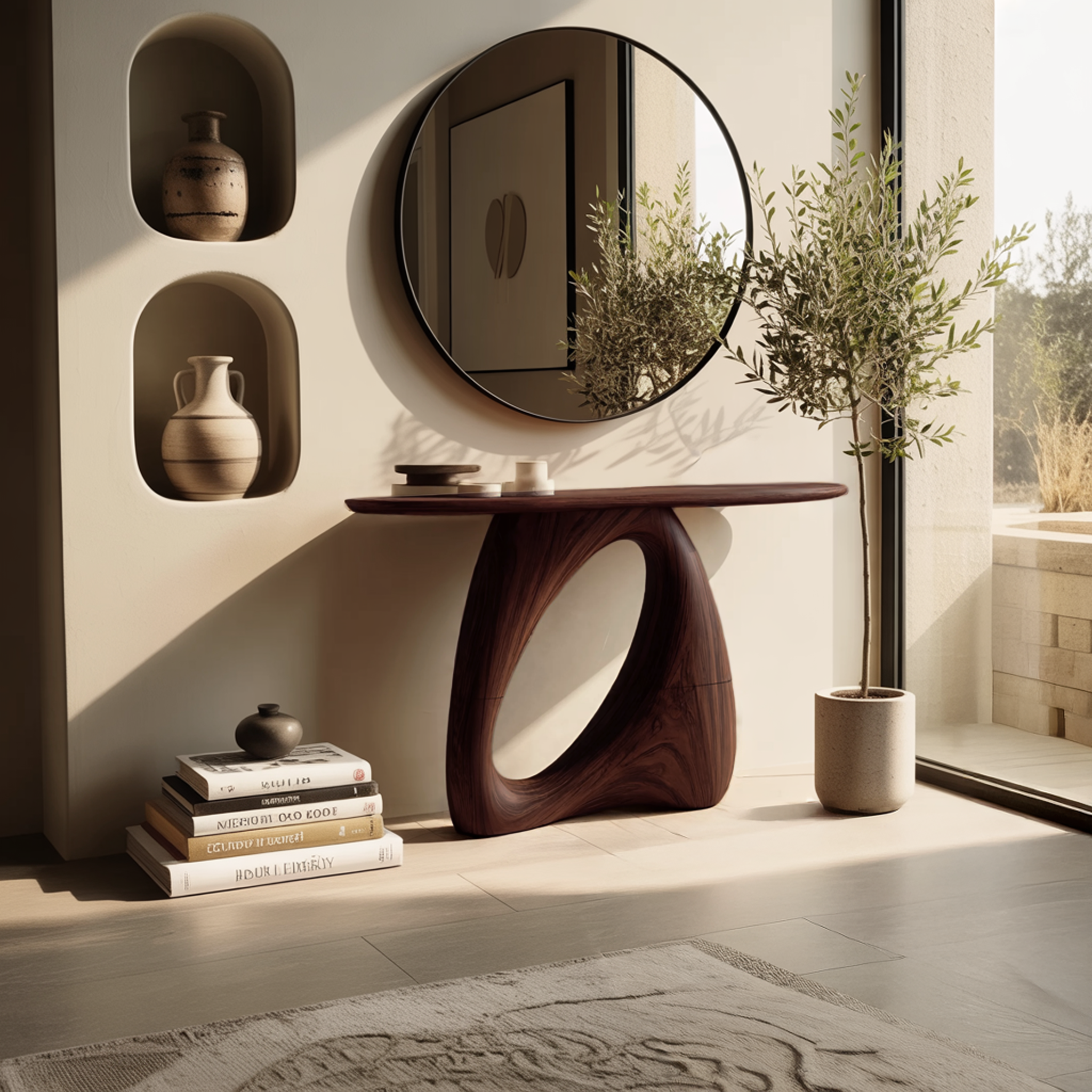 Mid Century Live Edge Console Table Organic Modern For Living Room Decor SILDTTNCS094