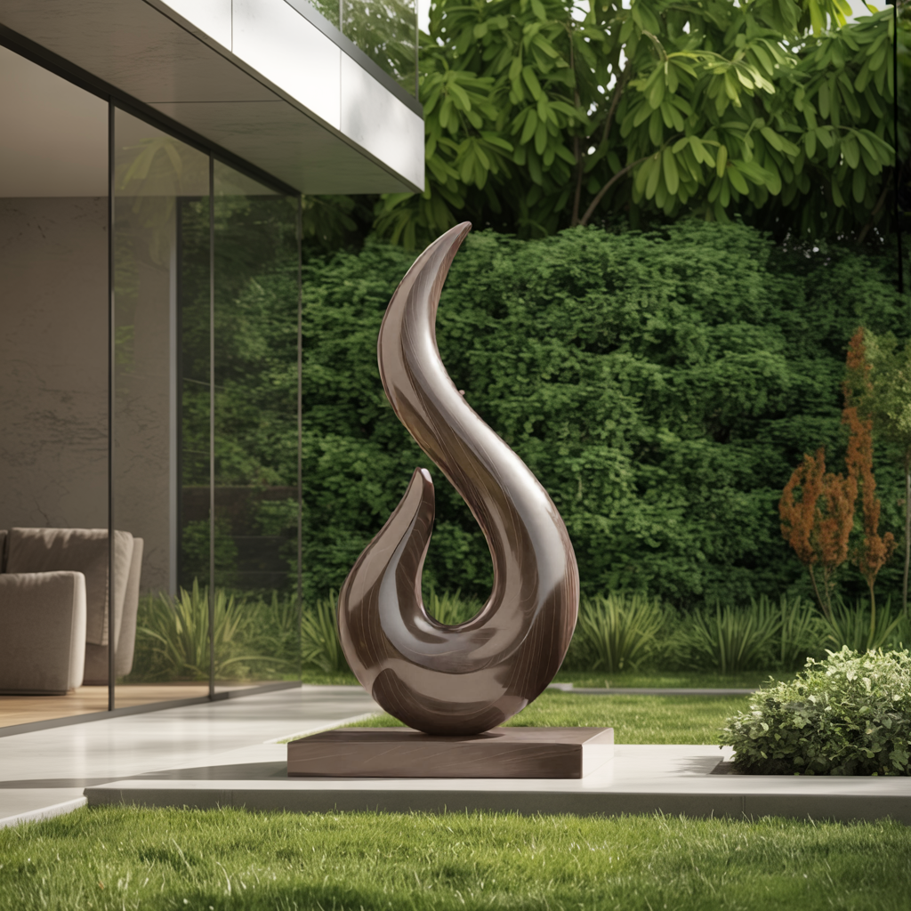 Handcrafted Abstract Sculpture For Outdoor Wall Design SILDTTRAS010