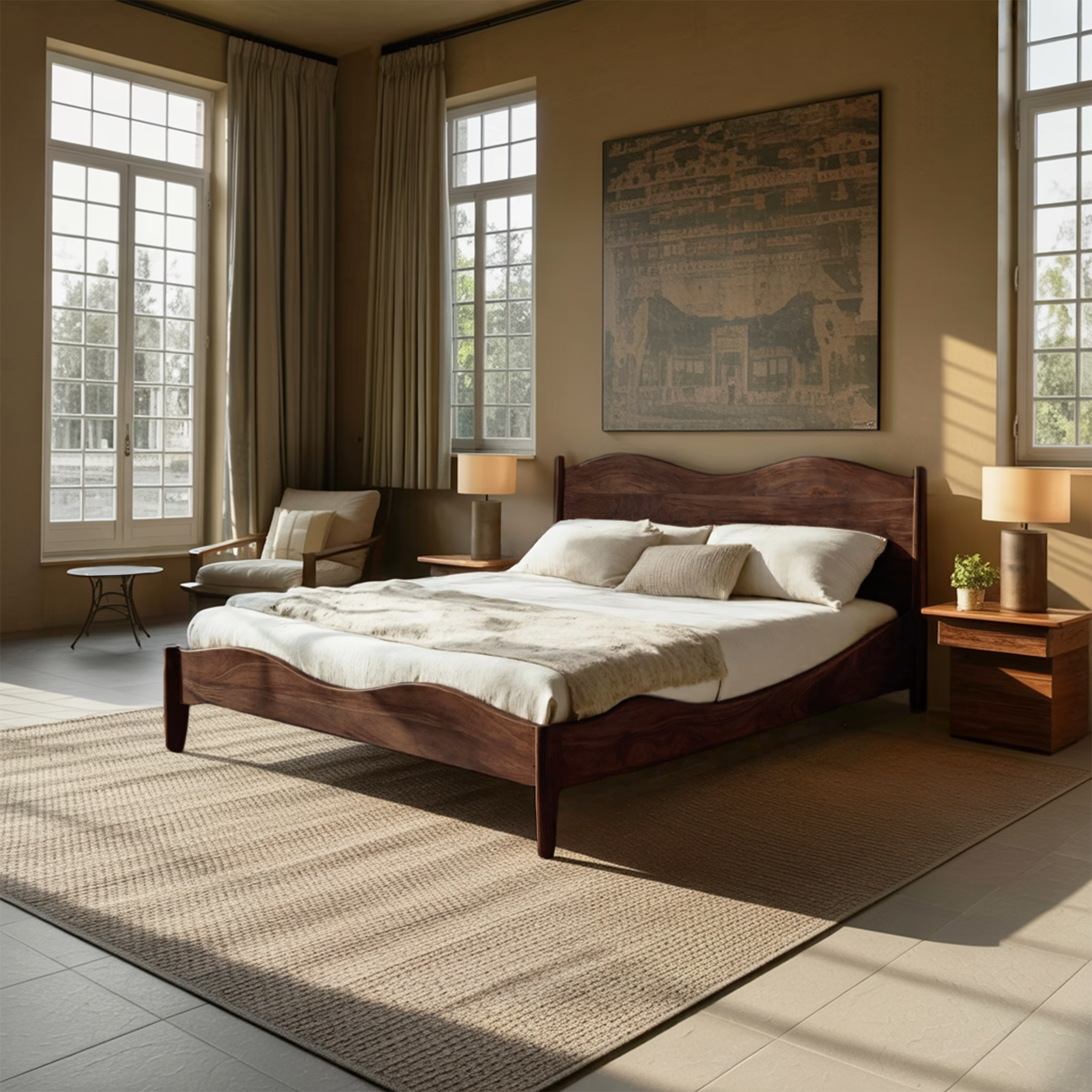 Luxury Set Headboard And Bed Frame For Bedroom RTTHHNWO005