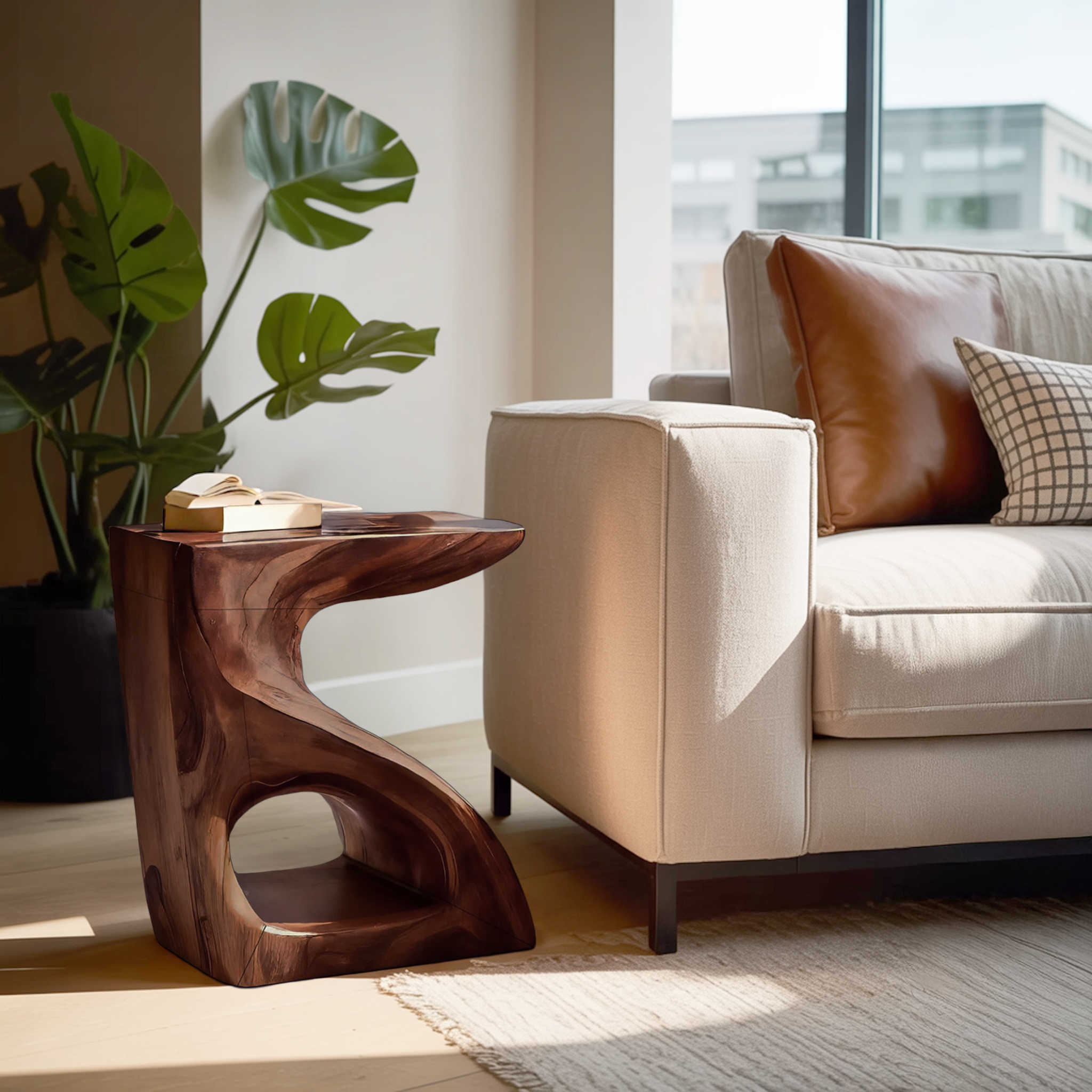 Modern Sculptural Side Table For Home Decor RTTHTTSTA032