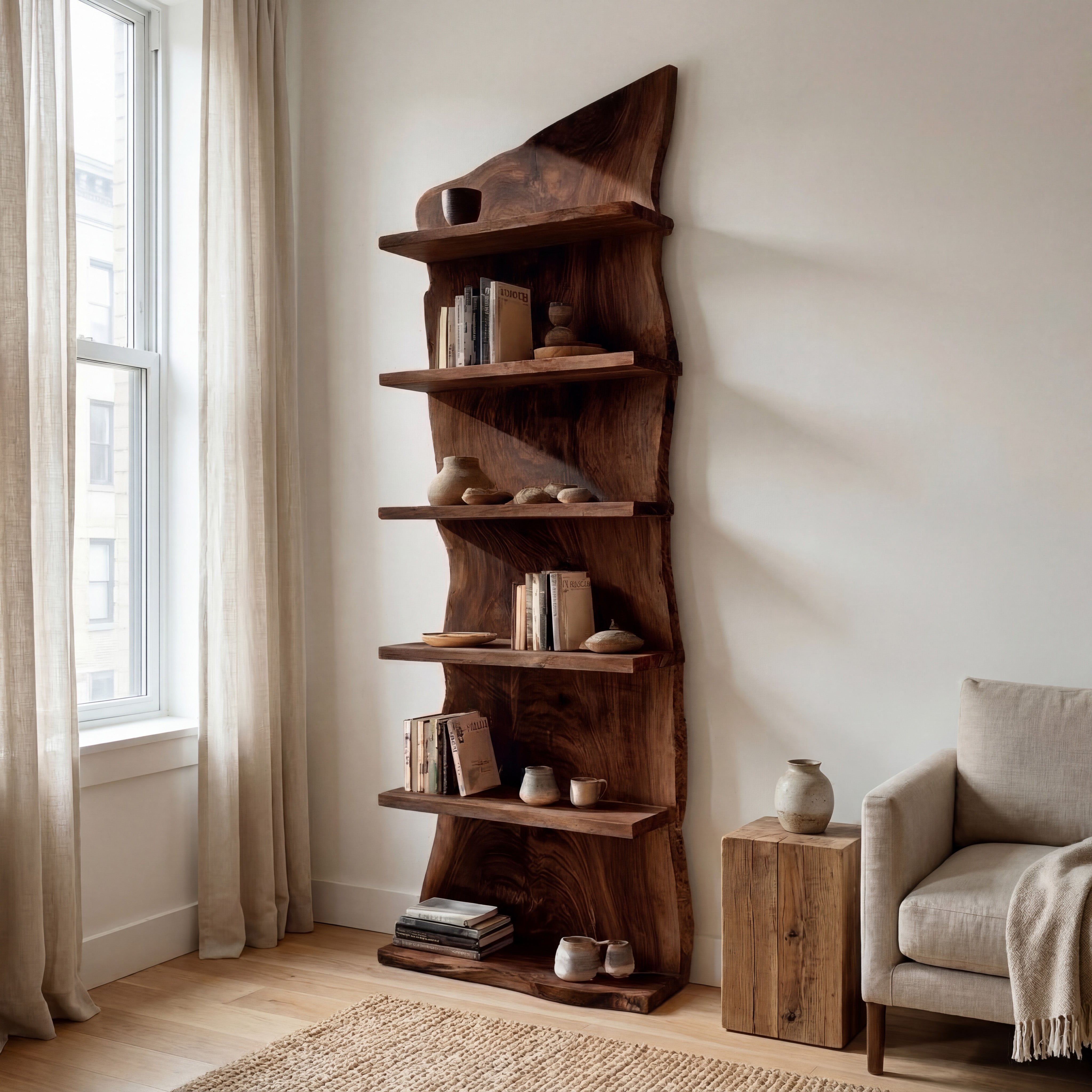 Modern Wooden Standing Shelf For Home Decor RTTHHNSS006