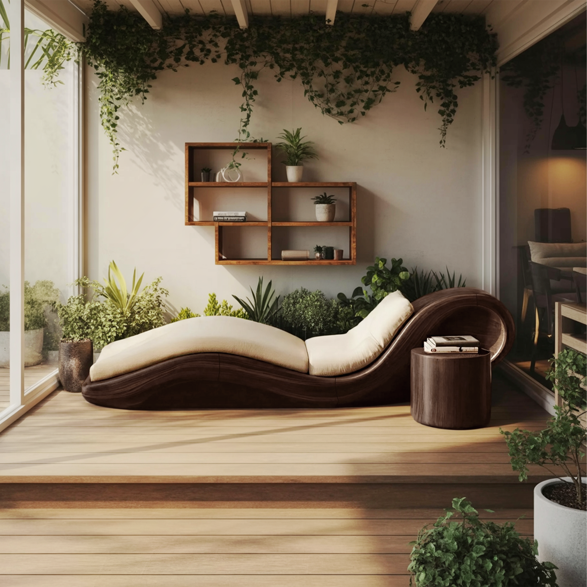 Mid Century Wooden Daybed For Patio Furniture Outdoor Design SILDTTNDB001