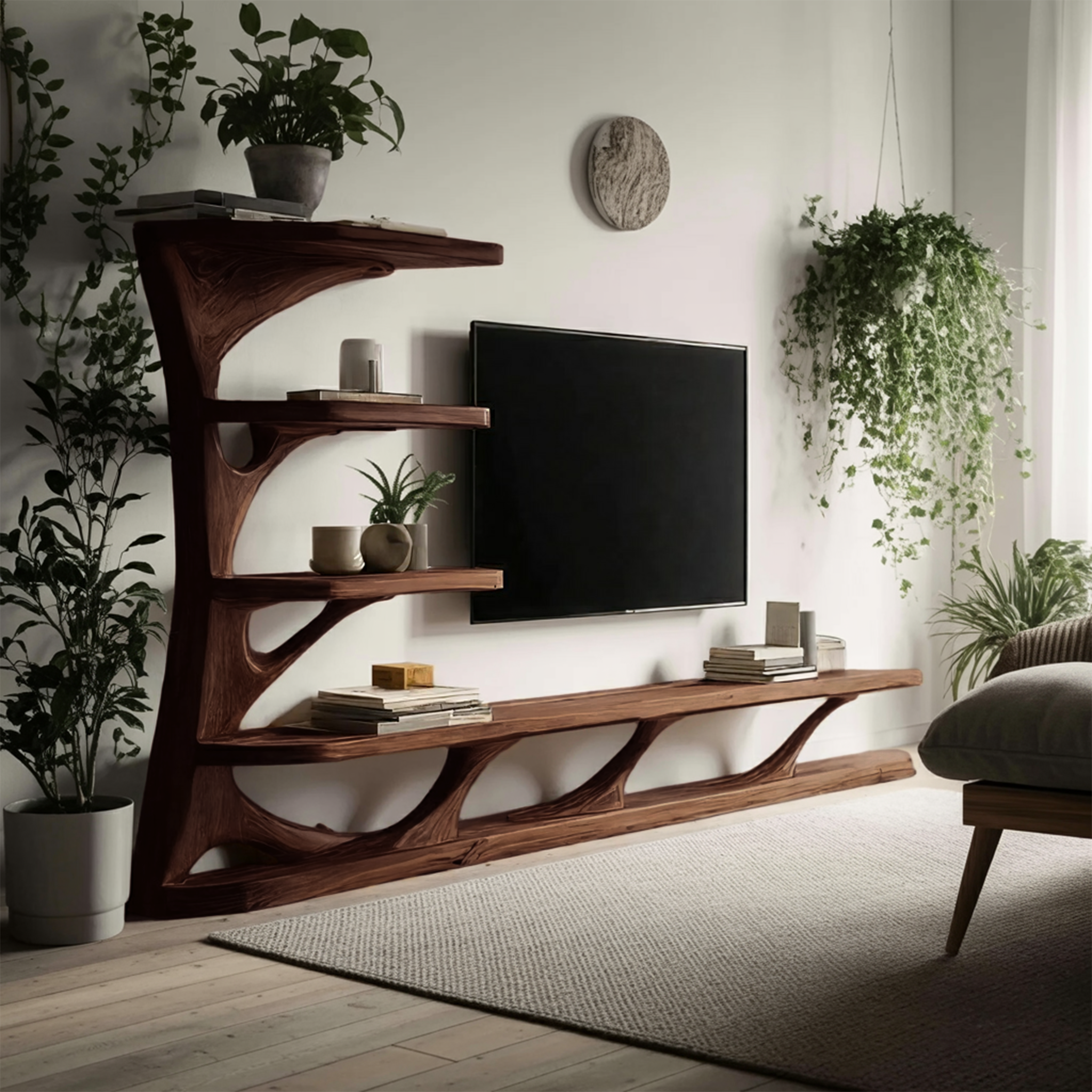 Modern TV Console With Branch Design For Living Room SITHHNTVC023