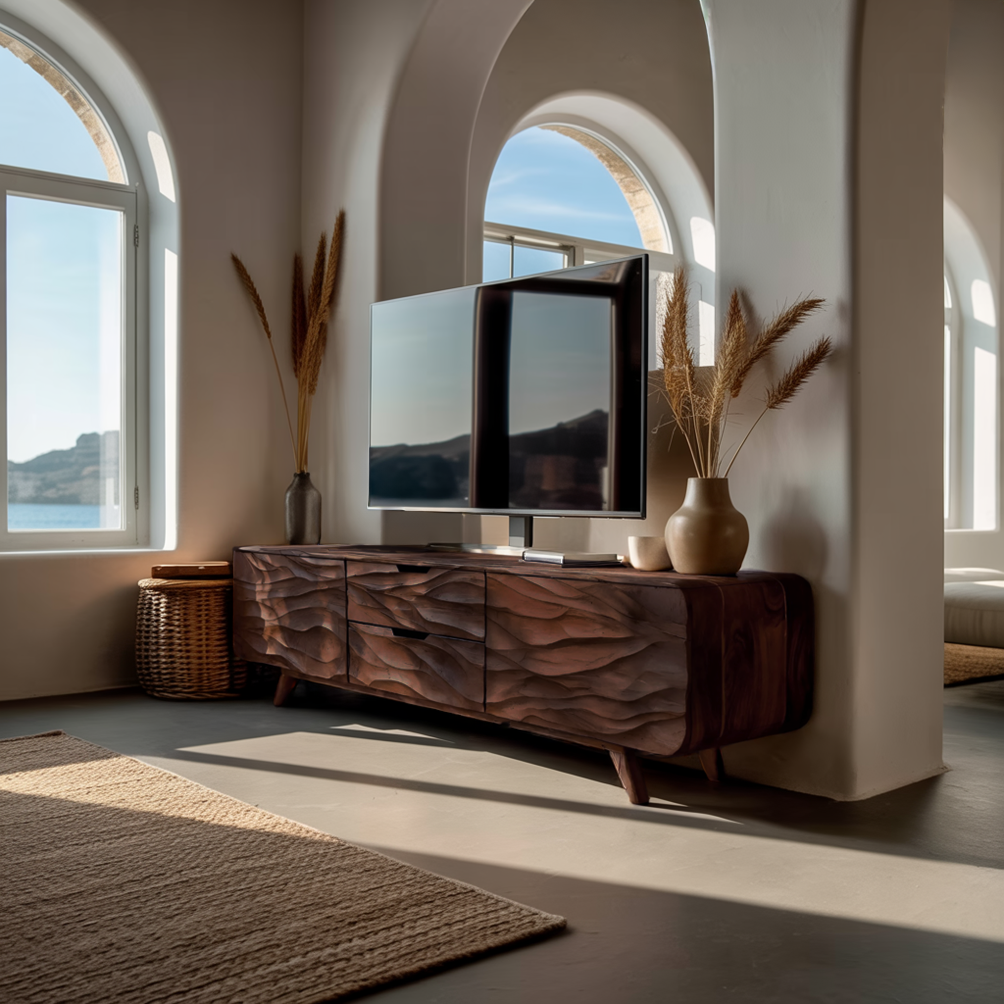 Handcrafted TV Stand With Stylish Storage For Living Room RTTHTTTVC047