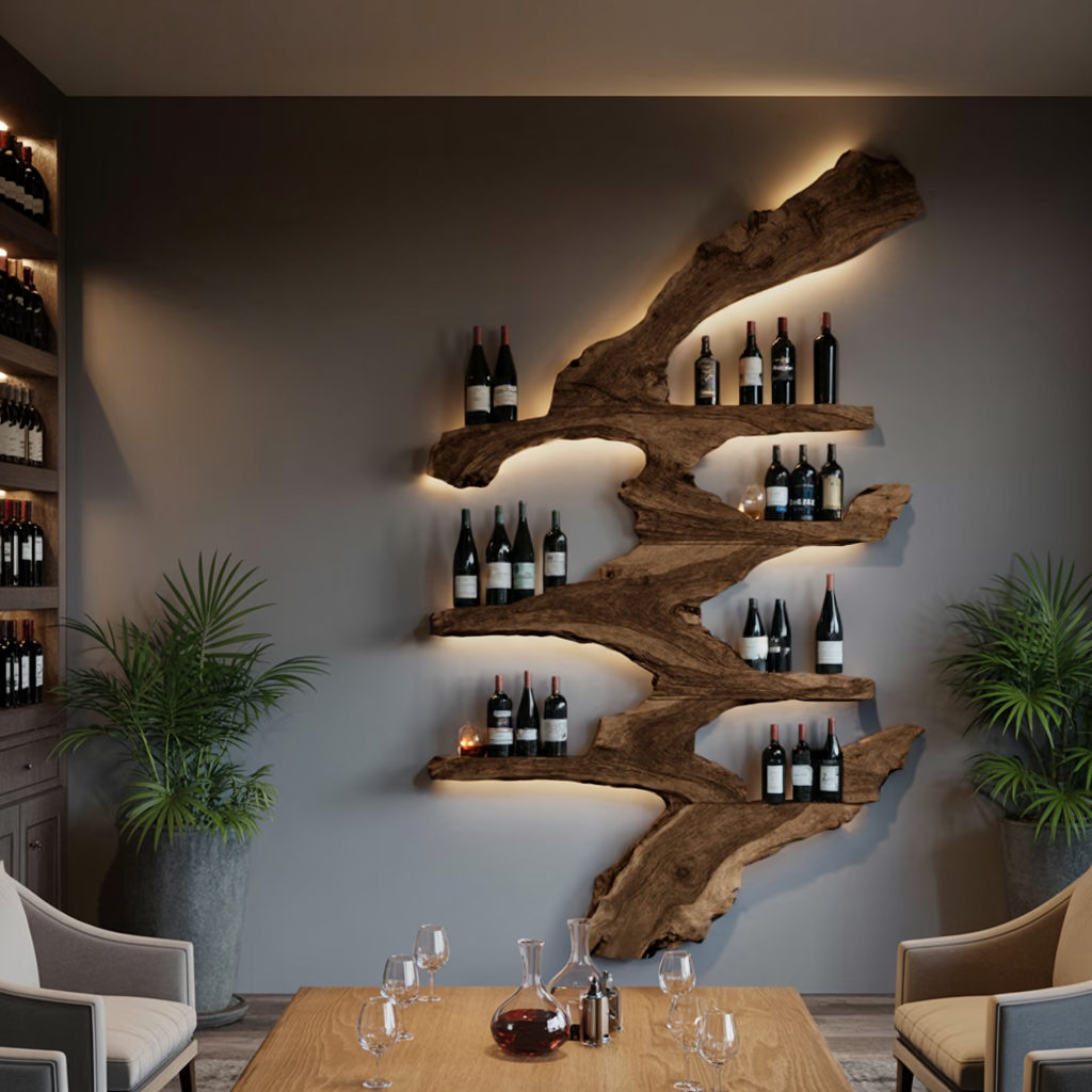 Handcrafted Wine Stand For Kitchen Wine Bottle Rack SILDTTRWH023