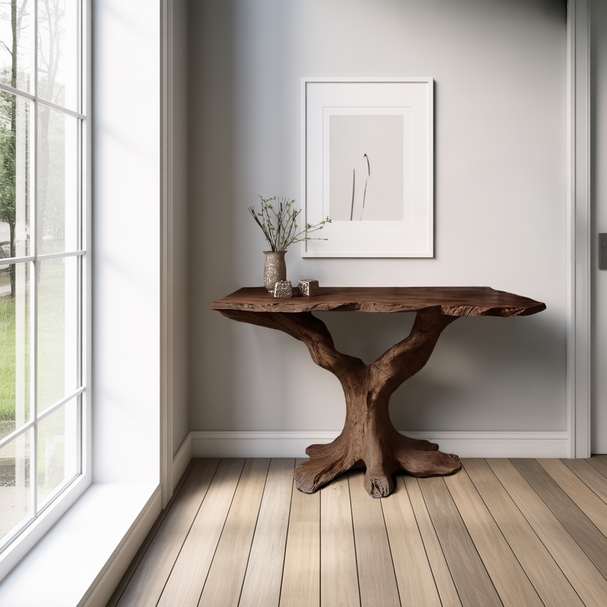 Handcrafted Live Edge Entryway Table For Furniture Decor And Style SILDTTRCS042