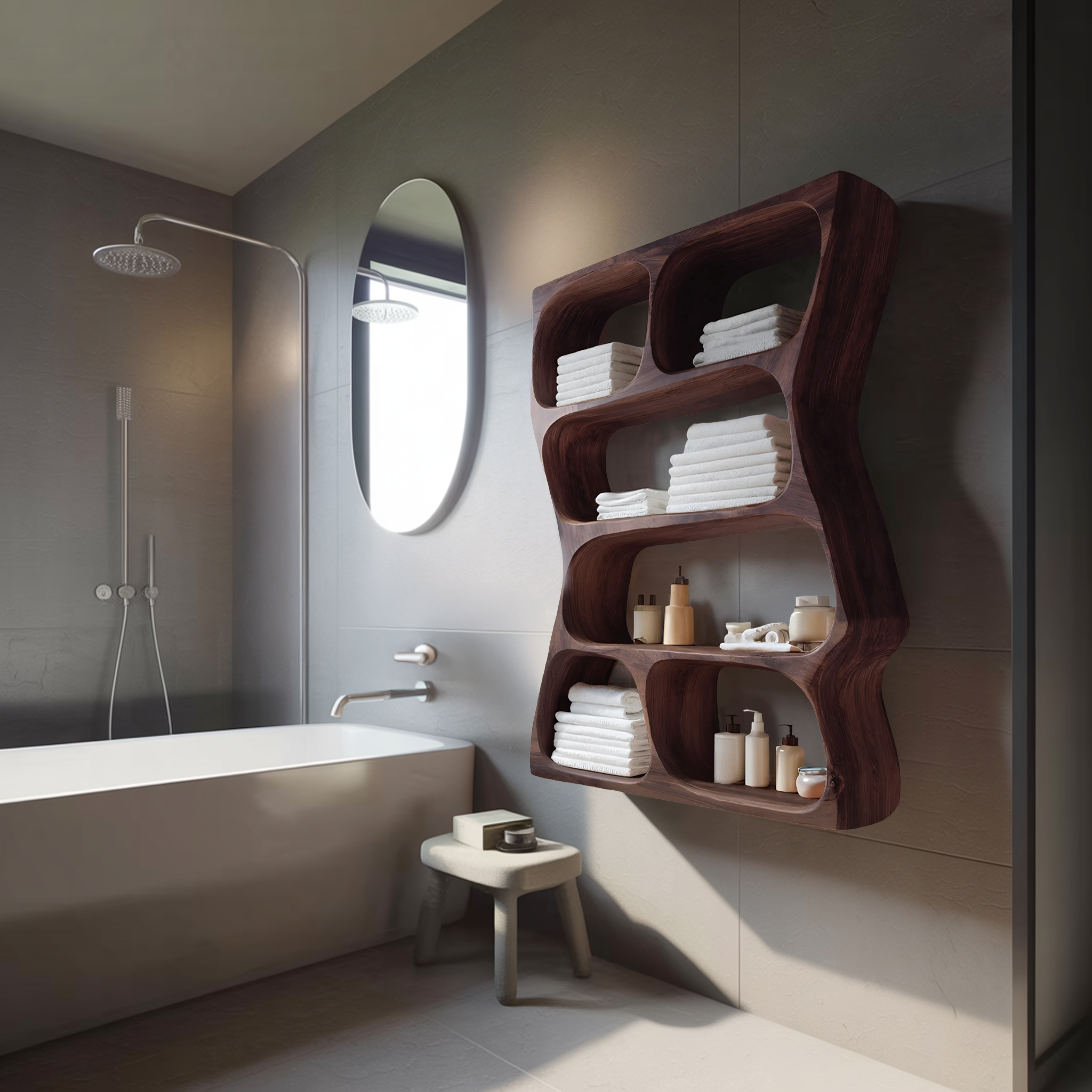 Modern Wall Mounted Bathroom Shelf For Bathroom Decor RTTHHNBAS006