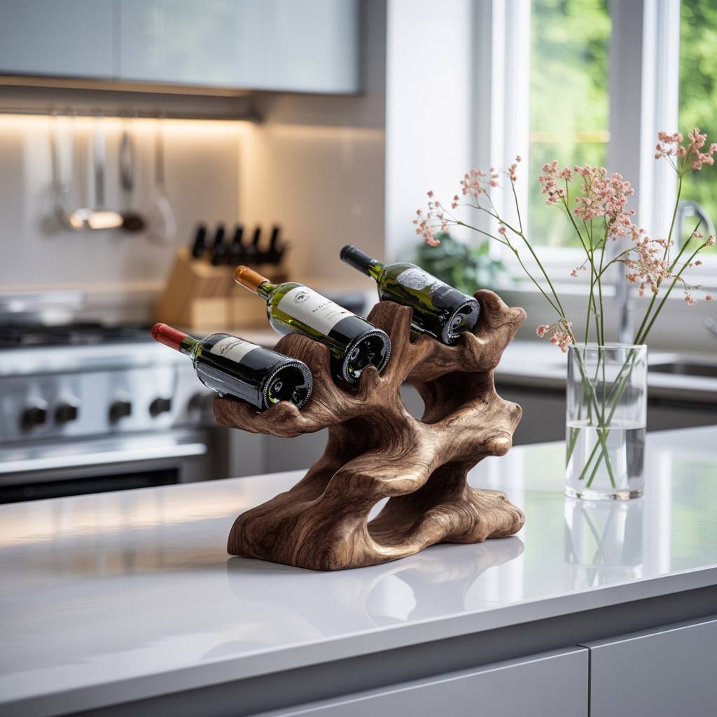 Rustic Wine Rack For Kitchen Island Rustic Feature SILDTTNWH014