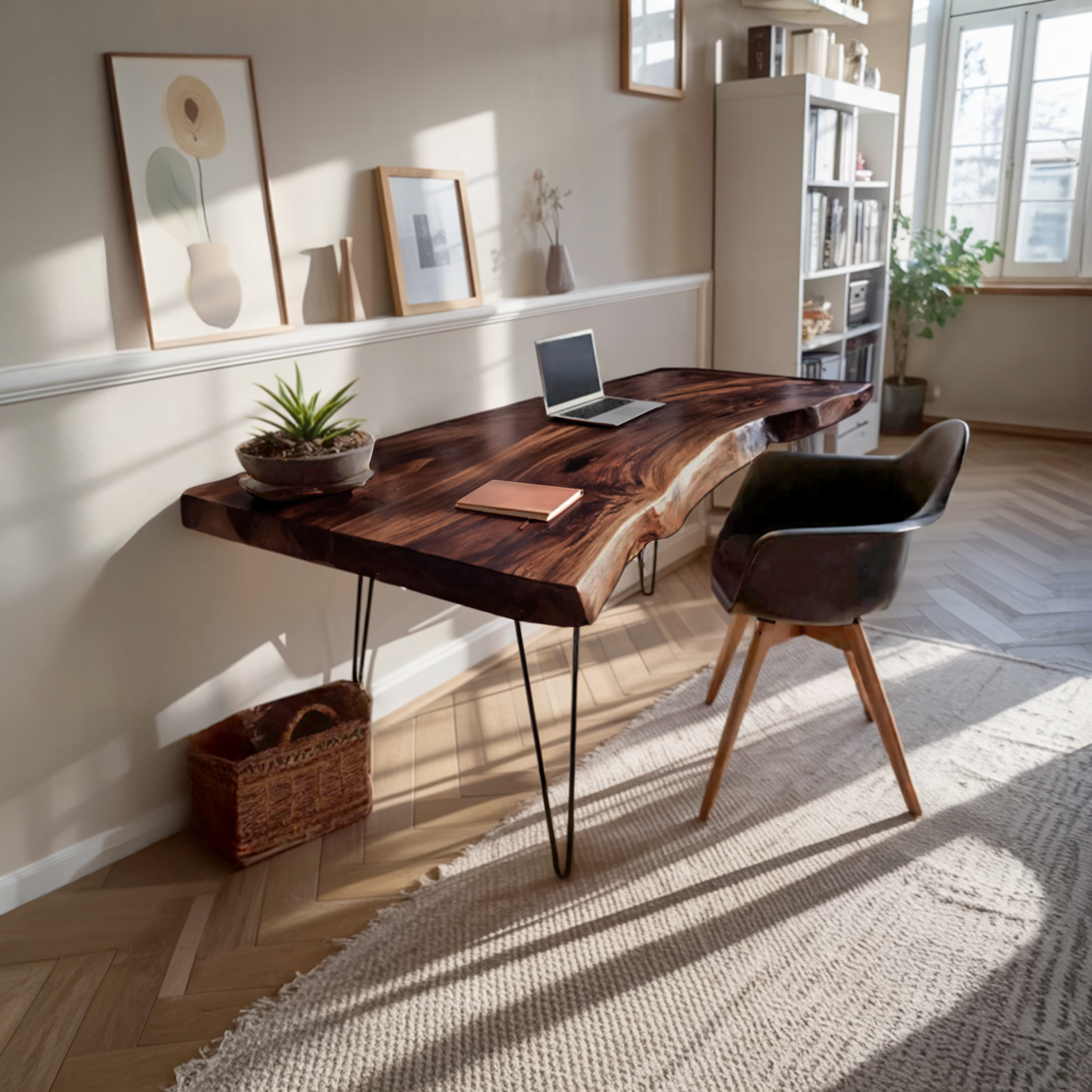 Handcrafted Solid Wood Desk For Bedroom Decor SILDTTNDE019