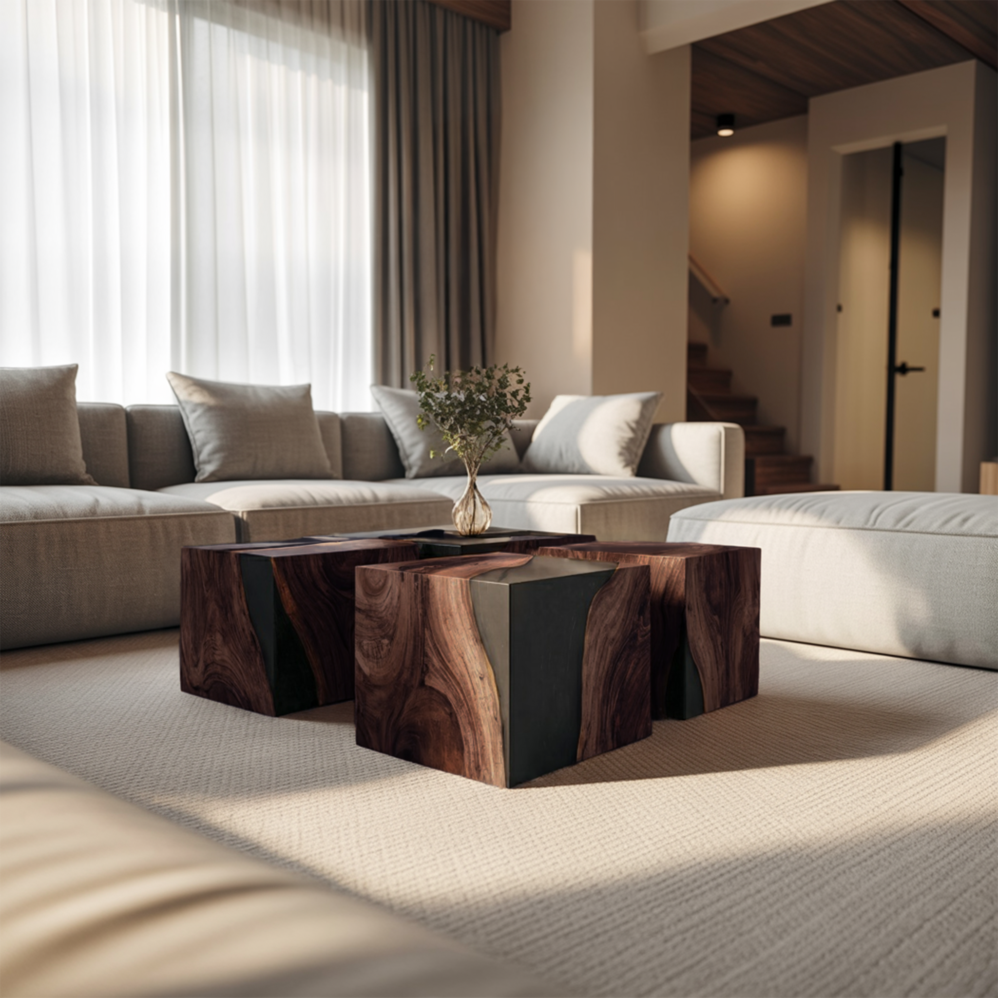 Handcrafted Low Coffee Table For Contemporary Interiors SILDTTNCF050