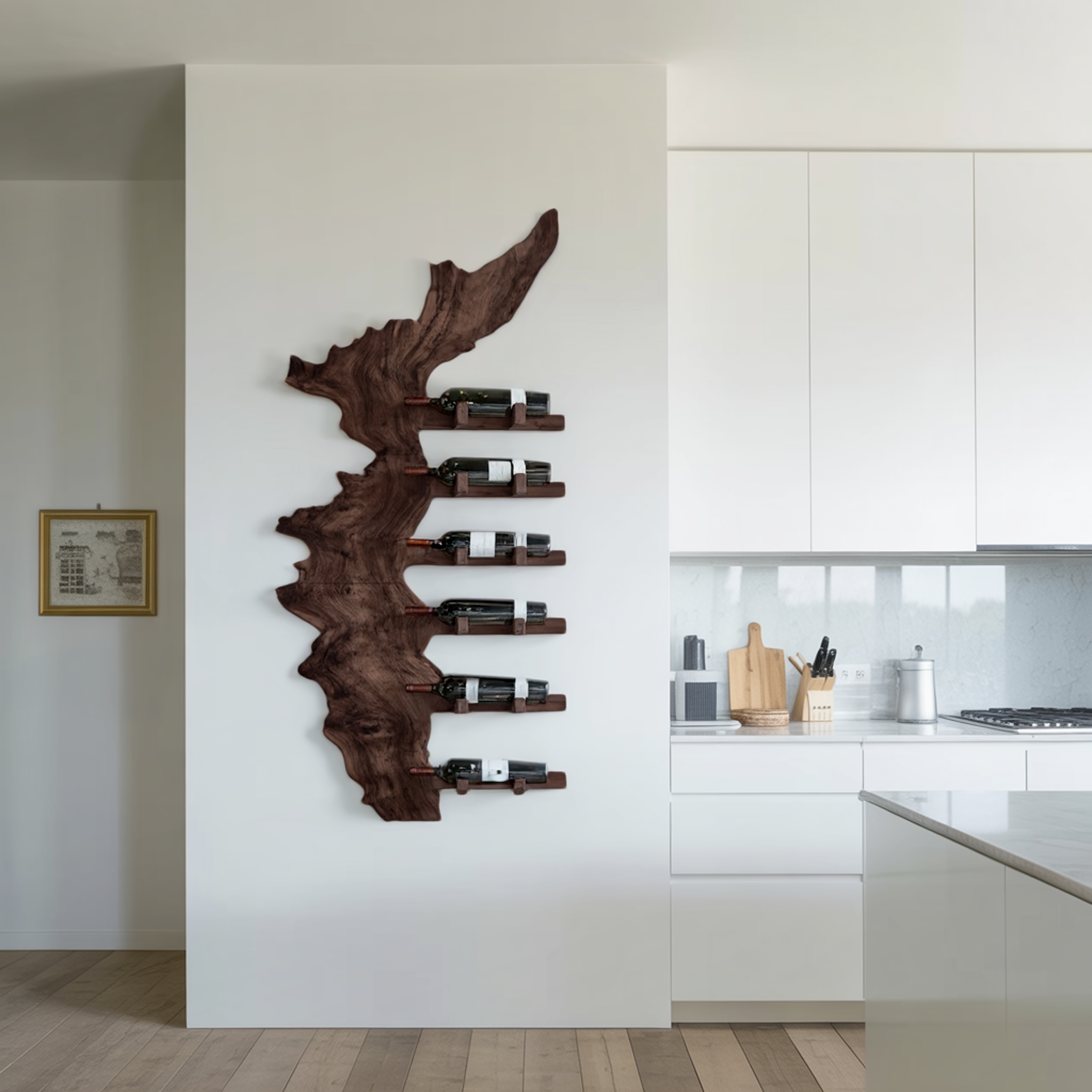 Farmhouse Solid Wood Wine Rack For Entryway Design And Style SILDTTRWH045