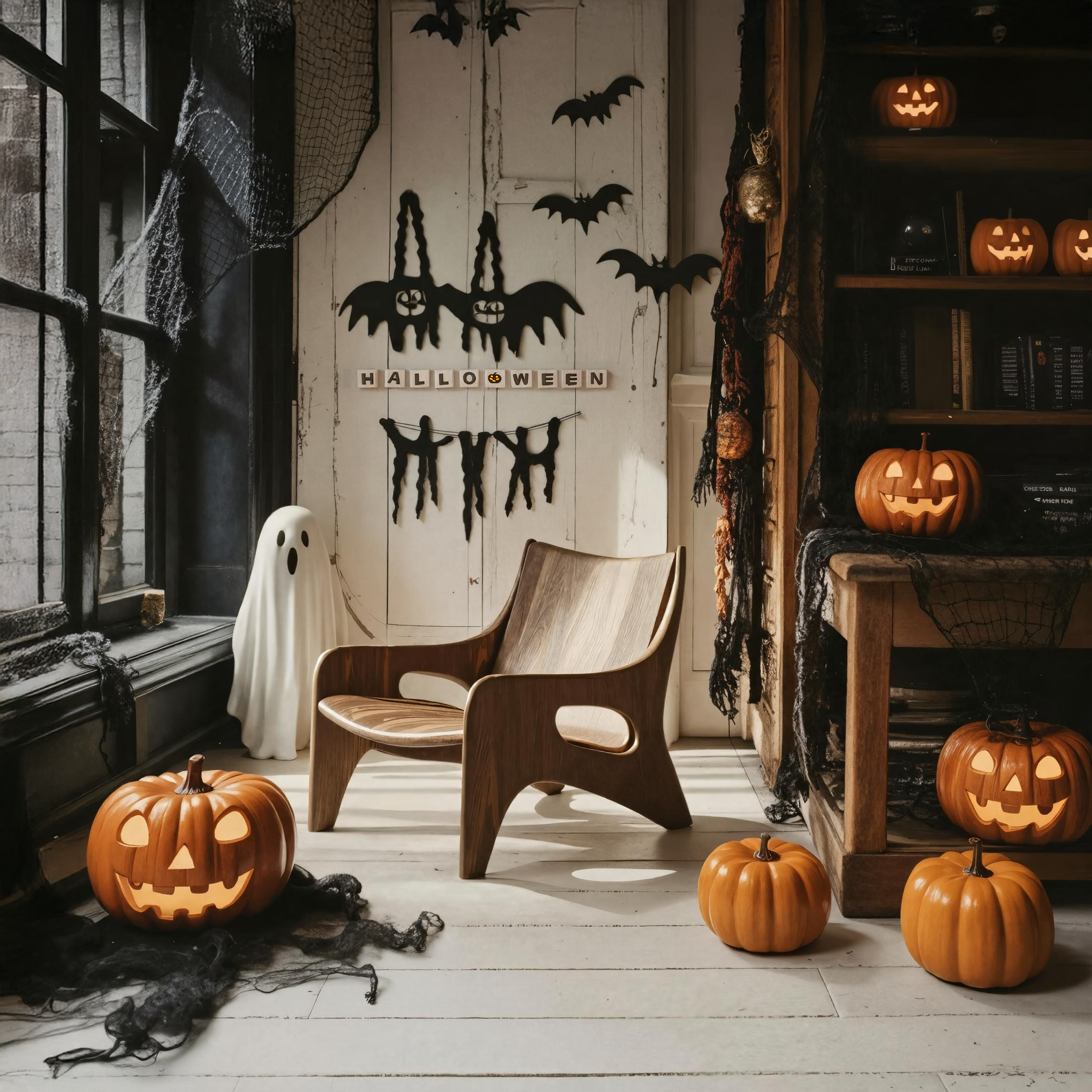 Farmhouse Solid Wood Accent Chair For Outdoor Halloween Furniture SILDTTNHA002