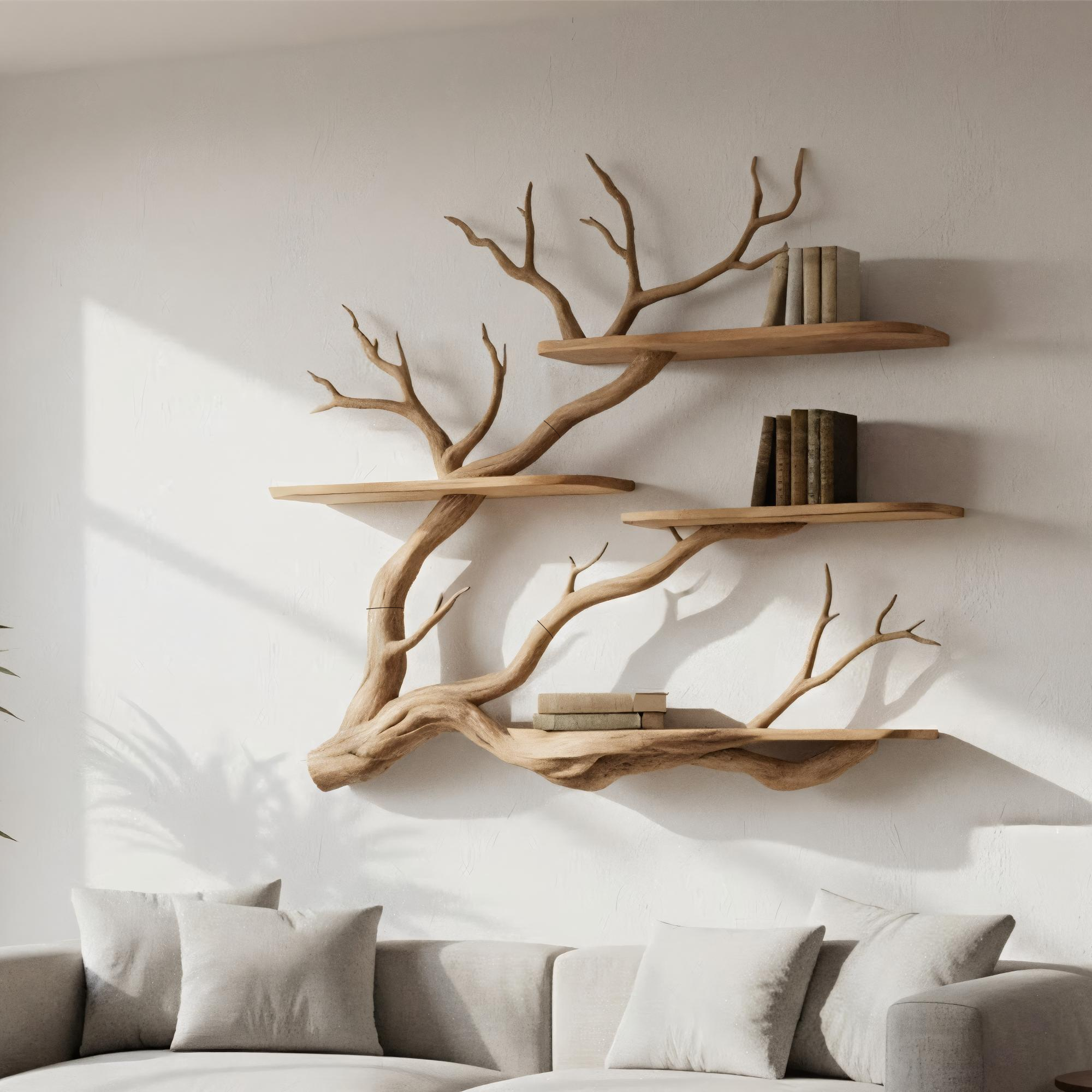 Nature Inspired Wall Shelf Reading Room And Bedroom SINLKITBS108
