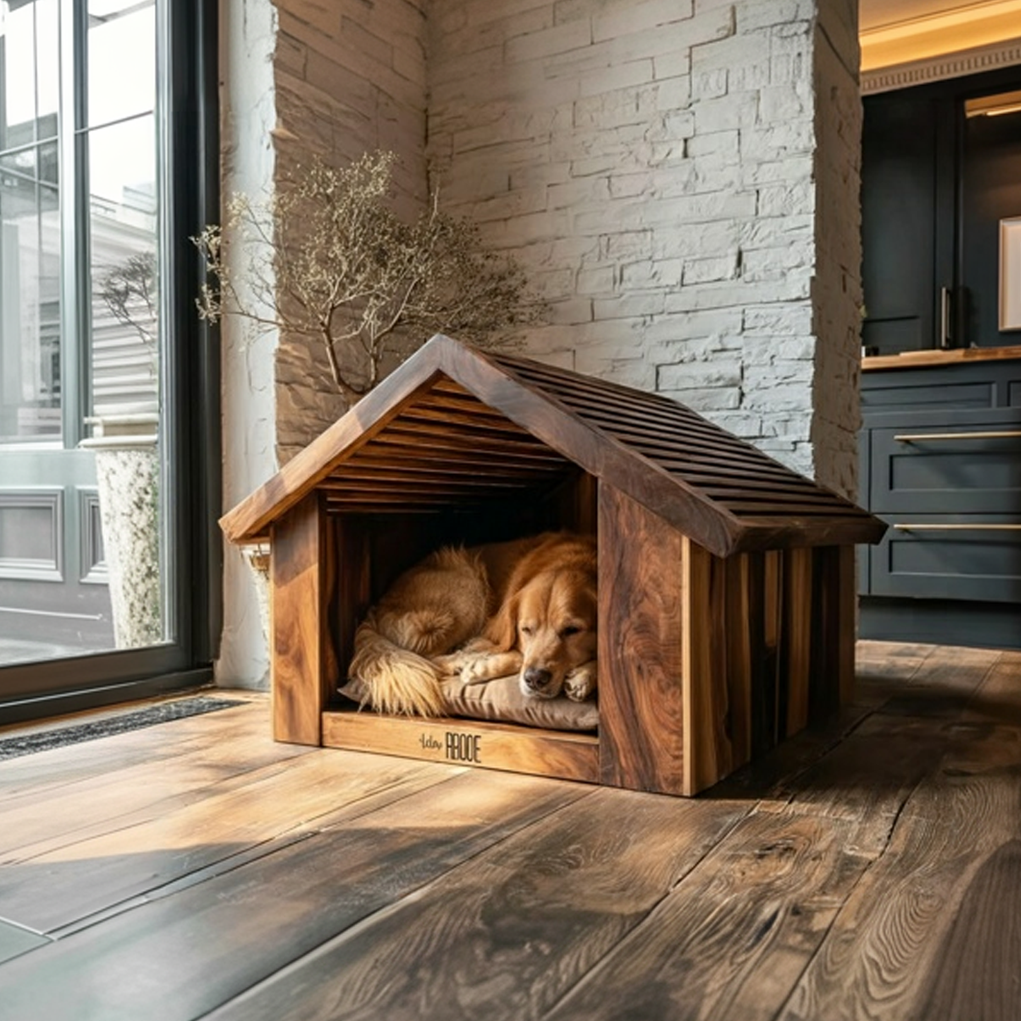 Mid Century Pet House Indoor Dog Lounge SINLKIPB009
