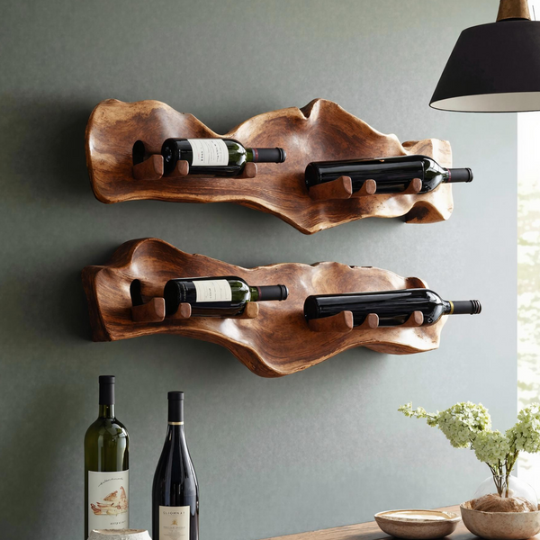 Handcrafted Wine Holder For Kitchen Countertop Style SILDTTNWH007