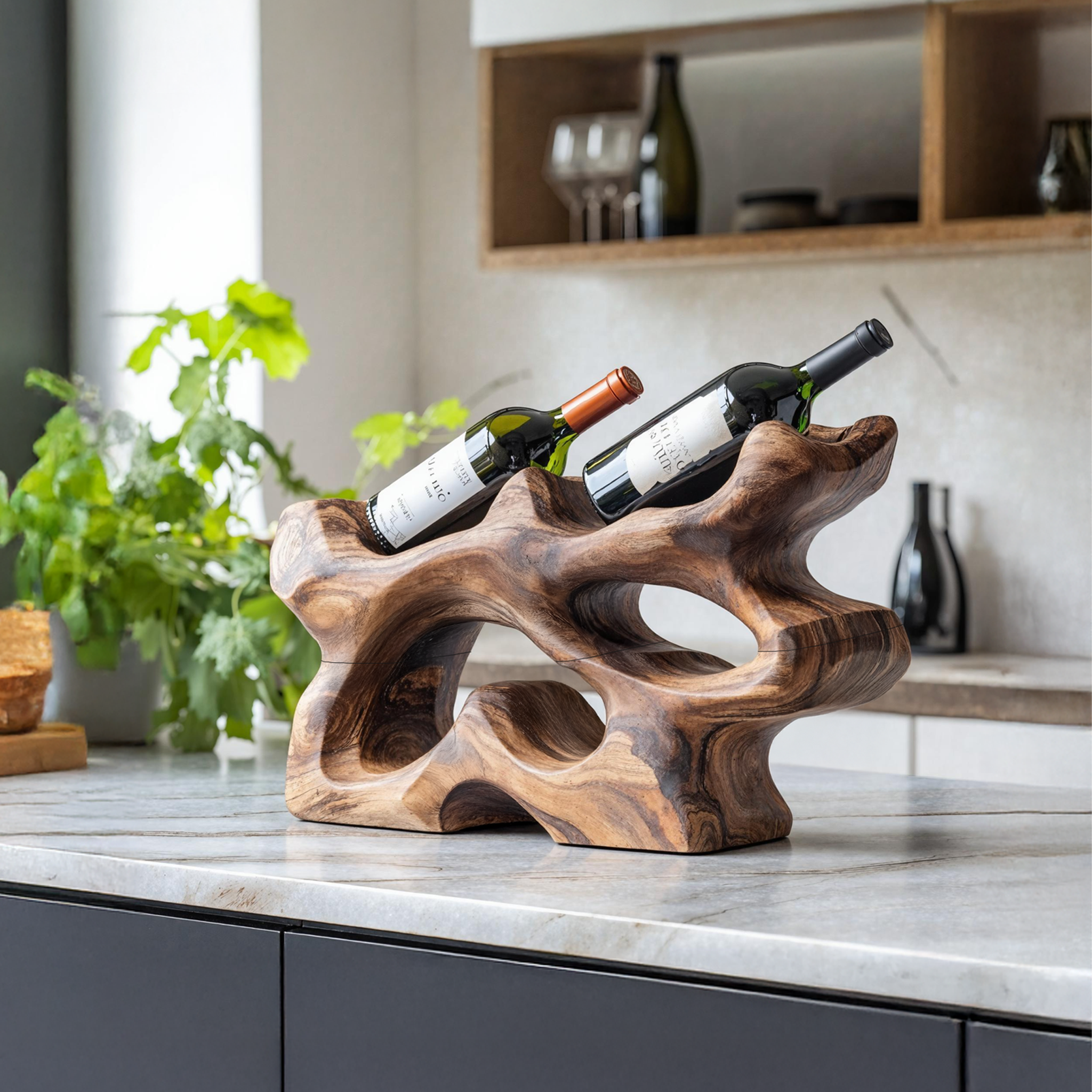 Mid Century Wine Holder For Furniture Compact Storage SILDTTNWH013