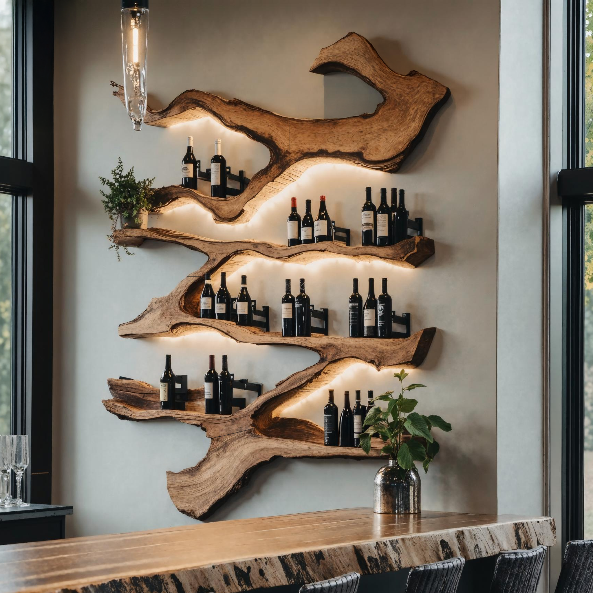 Farmhouse Wine Holder For Furniture Wine Rack Display SILDTTRWH024