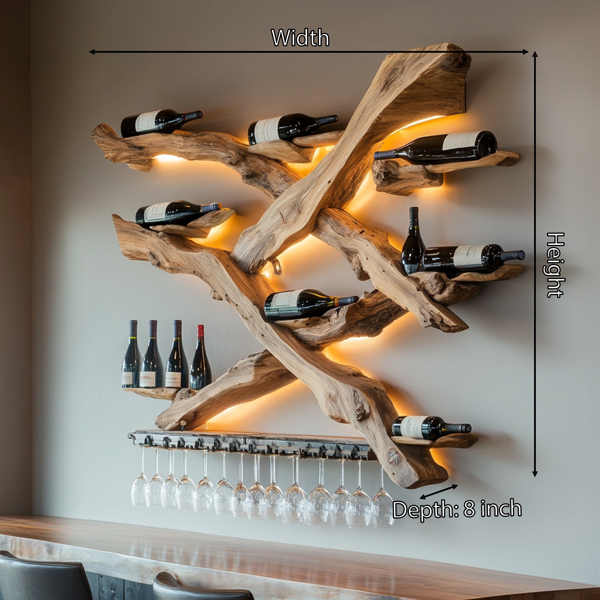 Handcrafted Wine Holder For Furniture Stylish Storage SILDTTRWH015
