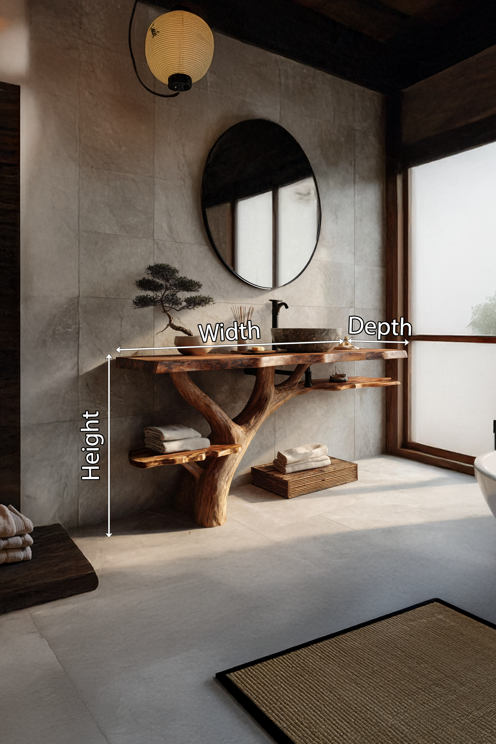 Modern Solid Wood Vanity For Contemporary Bathroom Furniture Decor SILDTTNBRV032